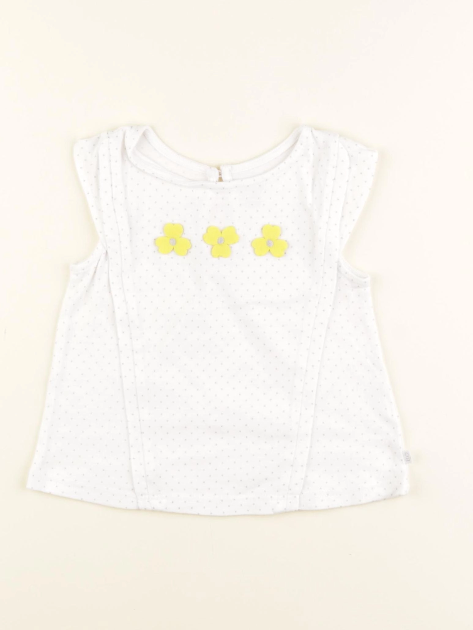 Obaïbi - débardeur blanc, gris - 18 mois