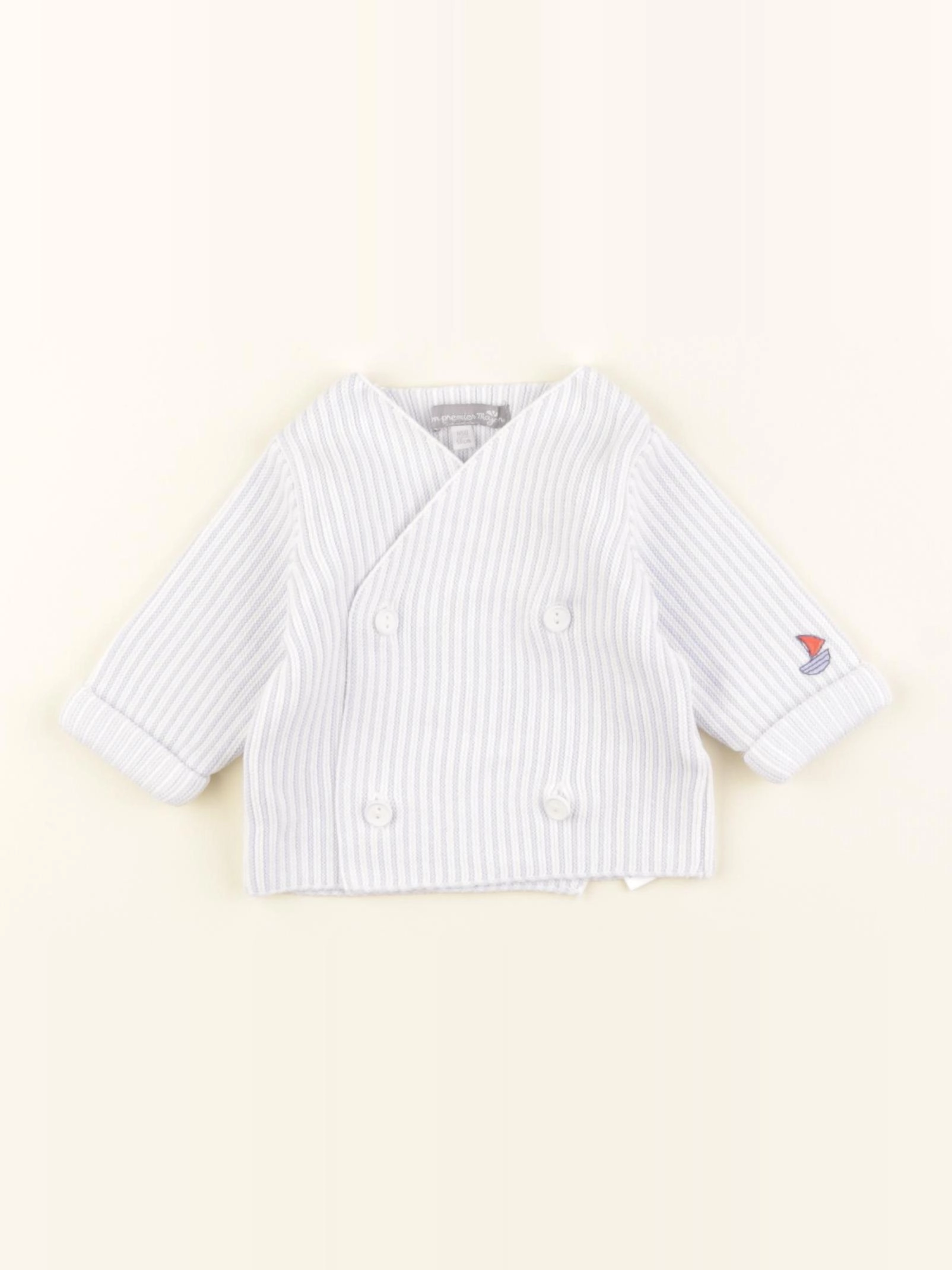 Sergent Major - gilet blanc, bleu - 0 mois