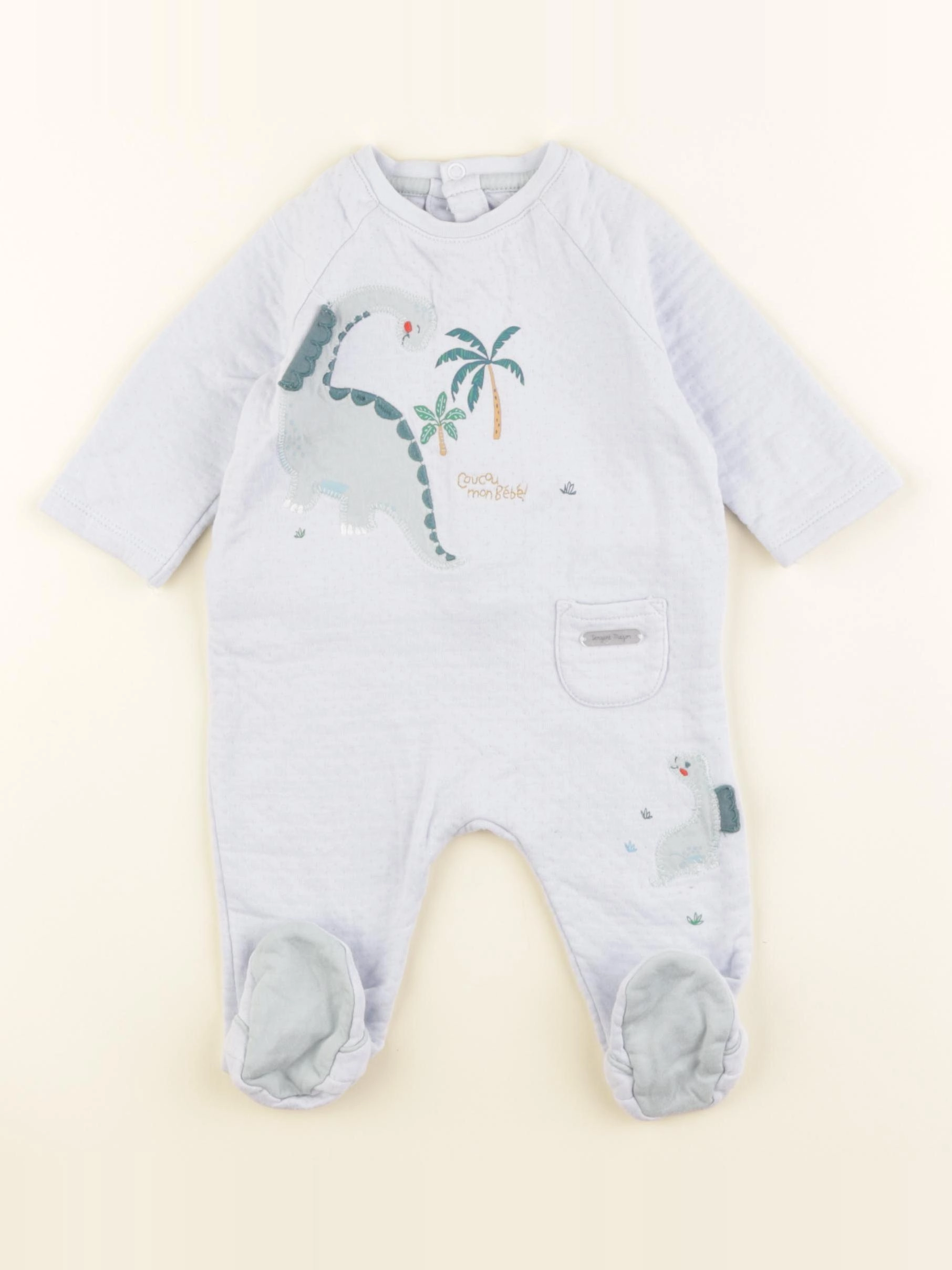 Sergent Major - pyjama coton bleu - 3 mois