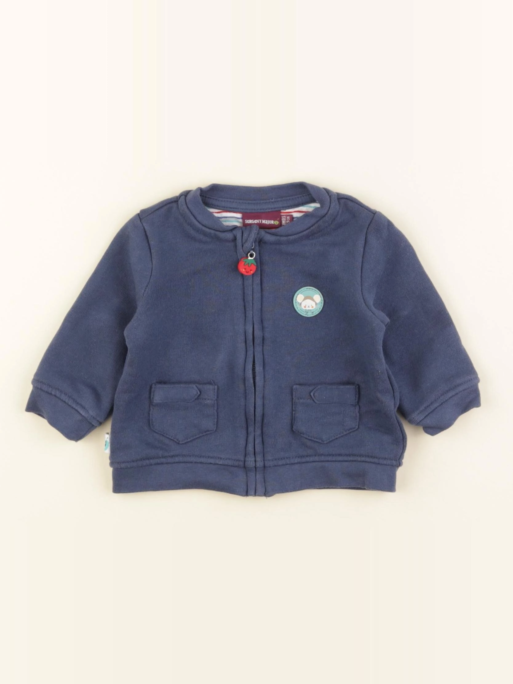 Sergent Major - sweat bleu - 3 mois