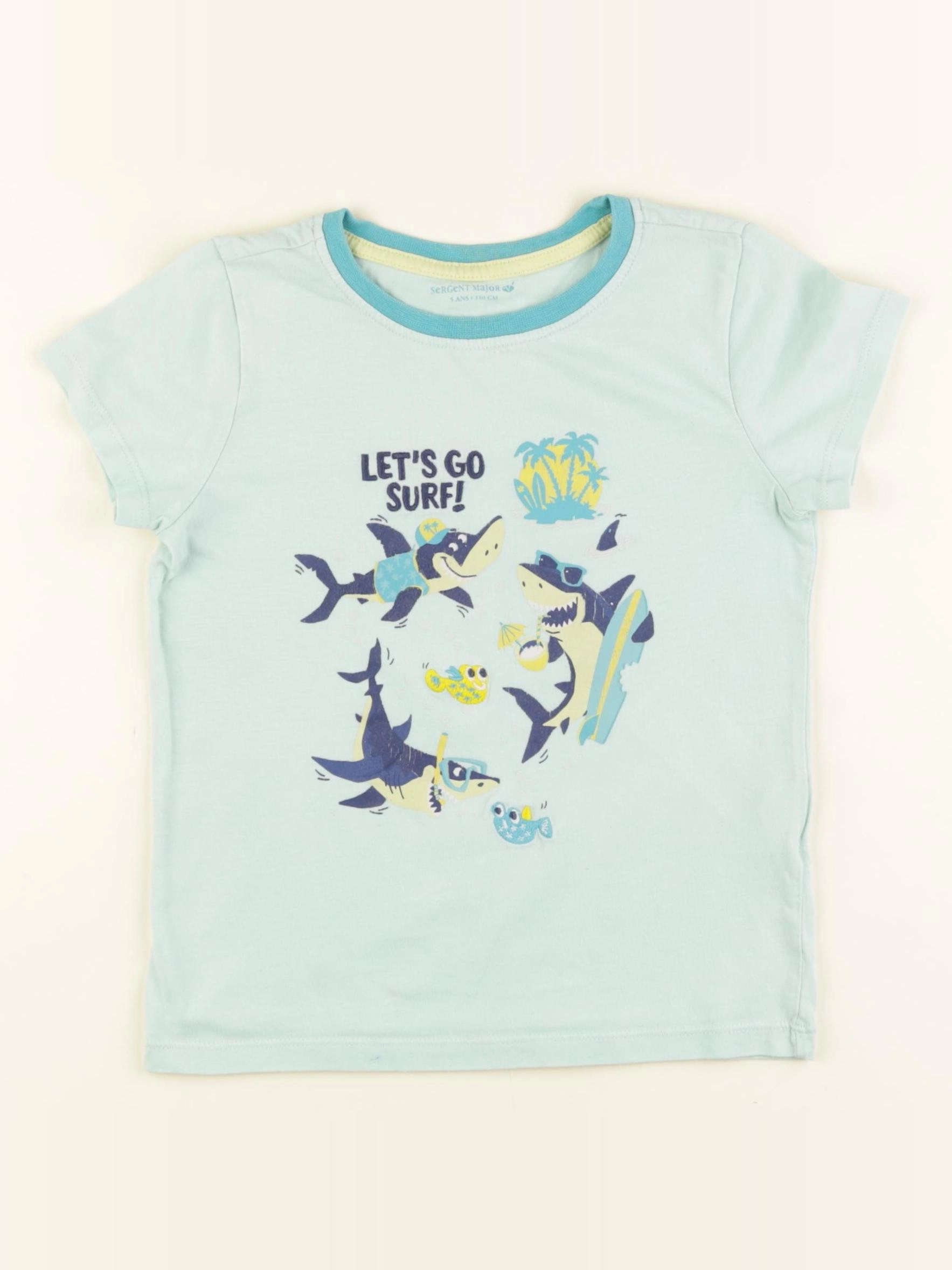 Sergent Major - tee-shirt bleu - 5 ans