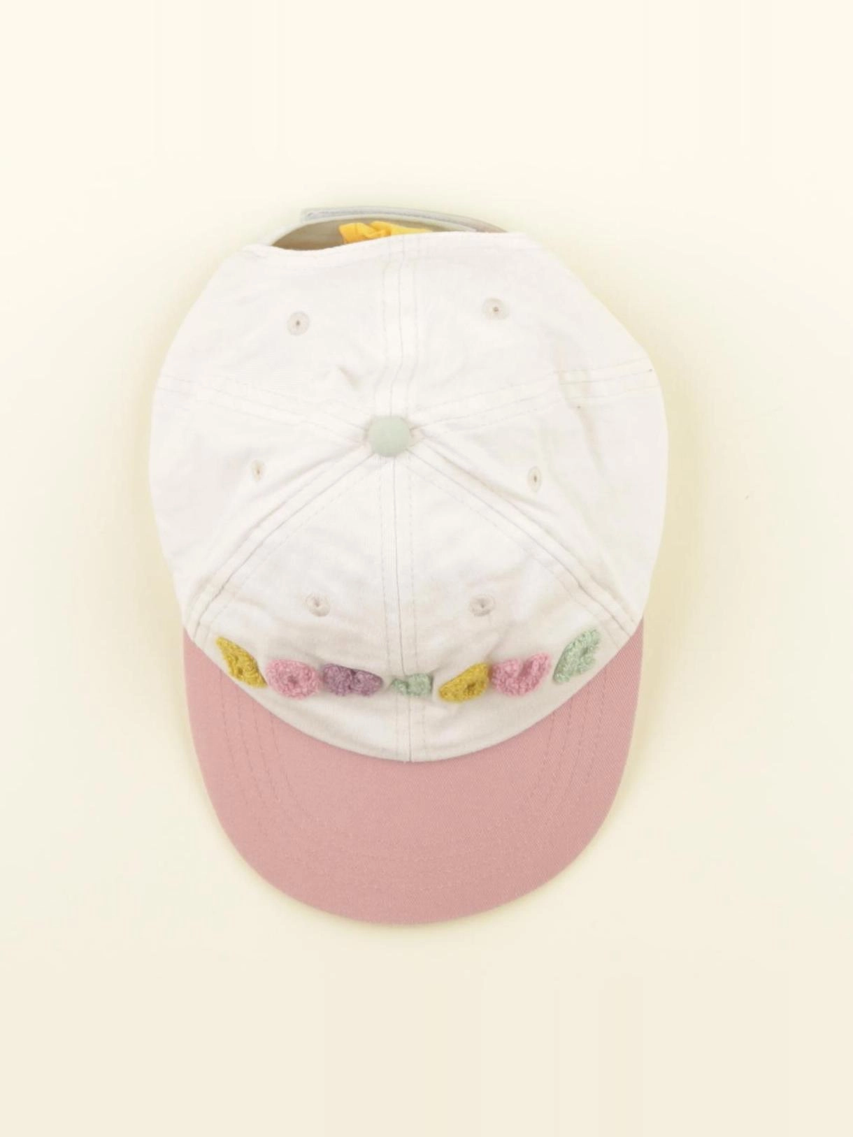 Monoprix - casquette beige, rose - 7/10 ans