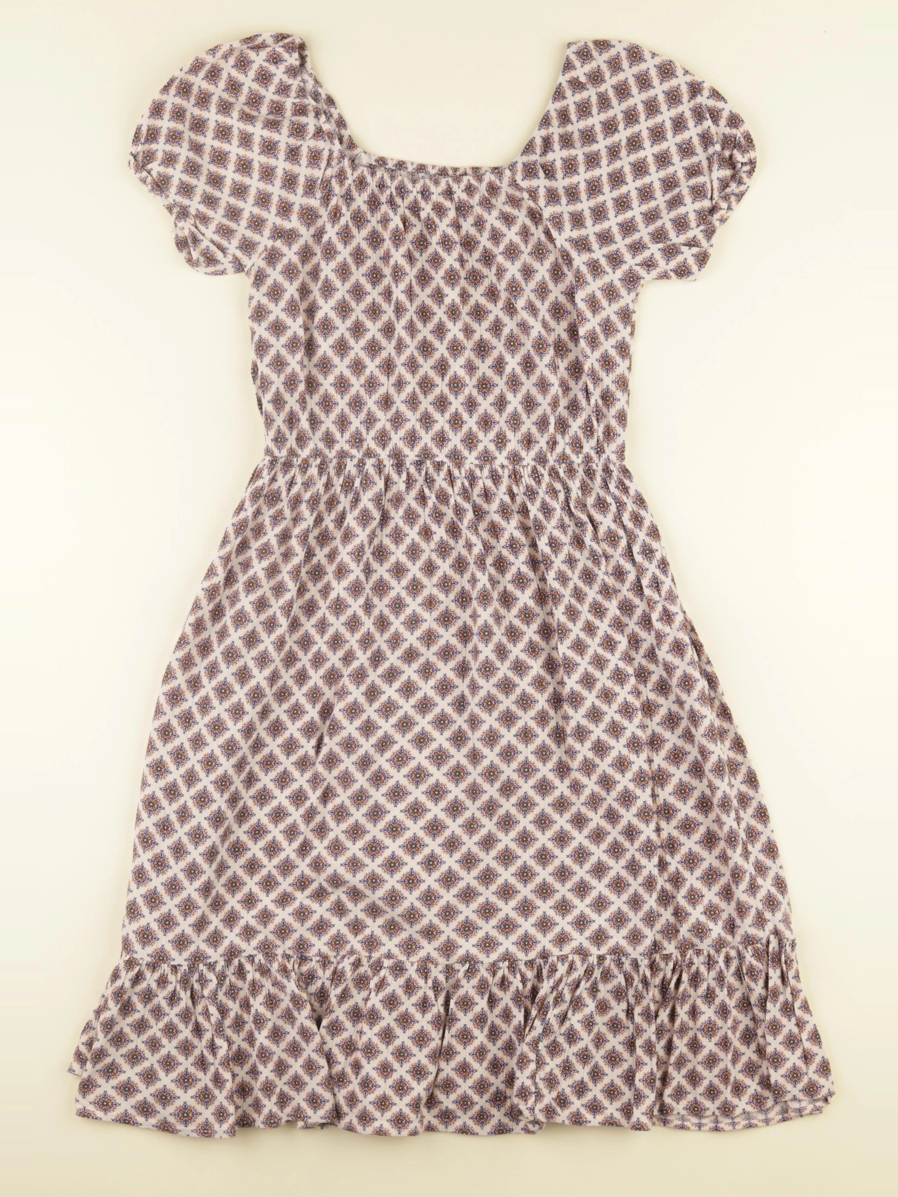 Monoprix - robe beige, marron - 10 ans