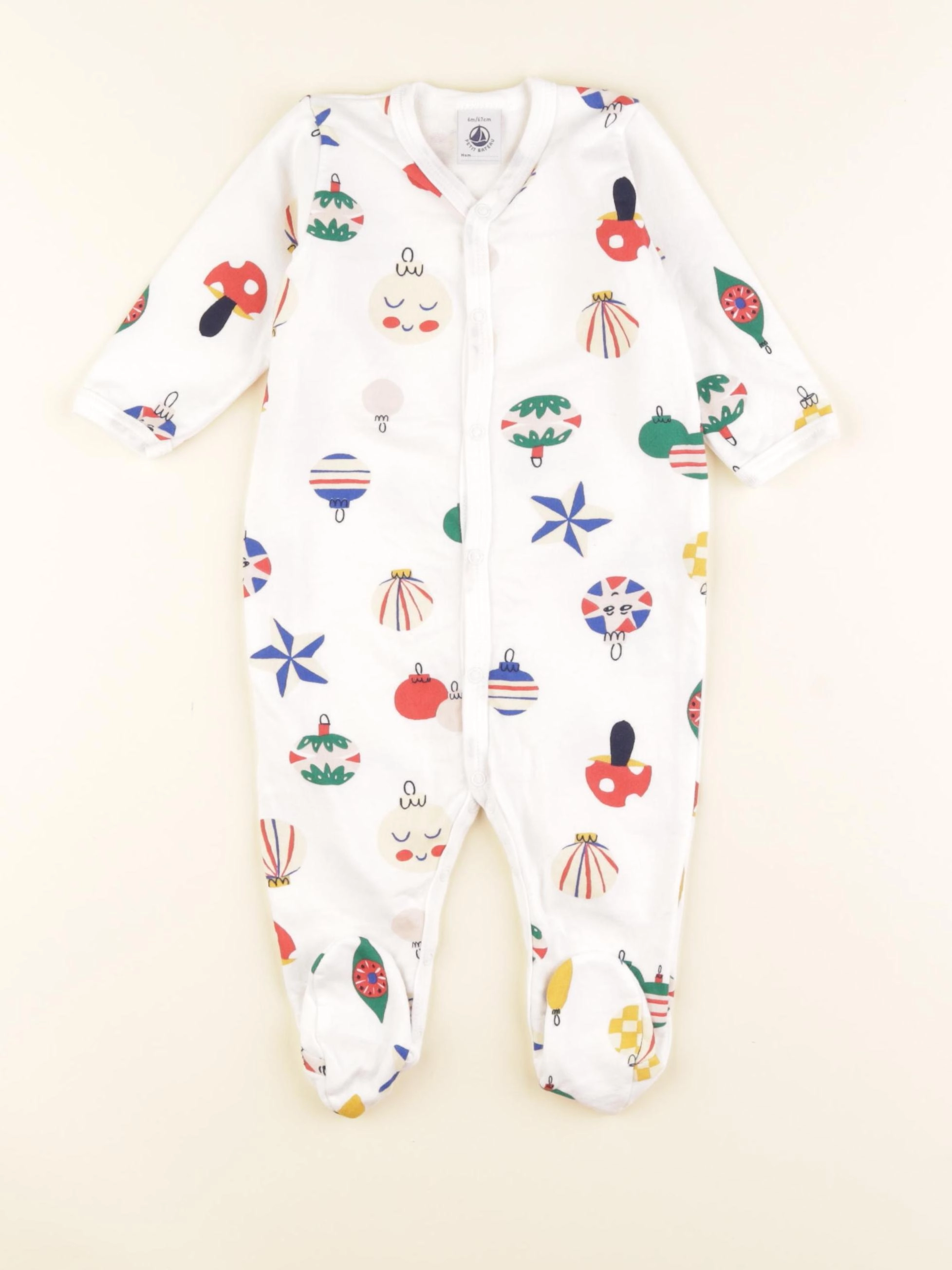 Petit Bateau - pyjama coton multicolore - 6 mois