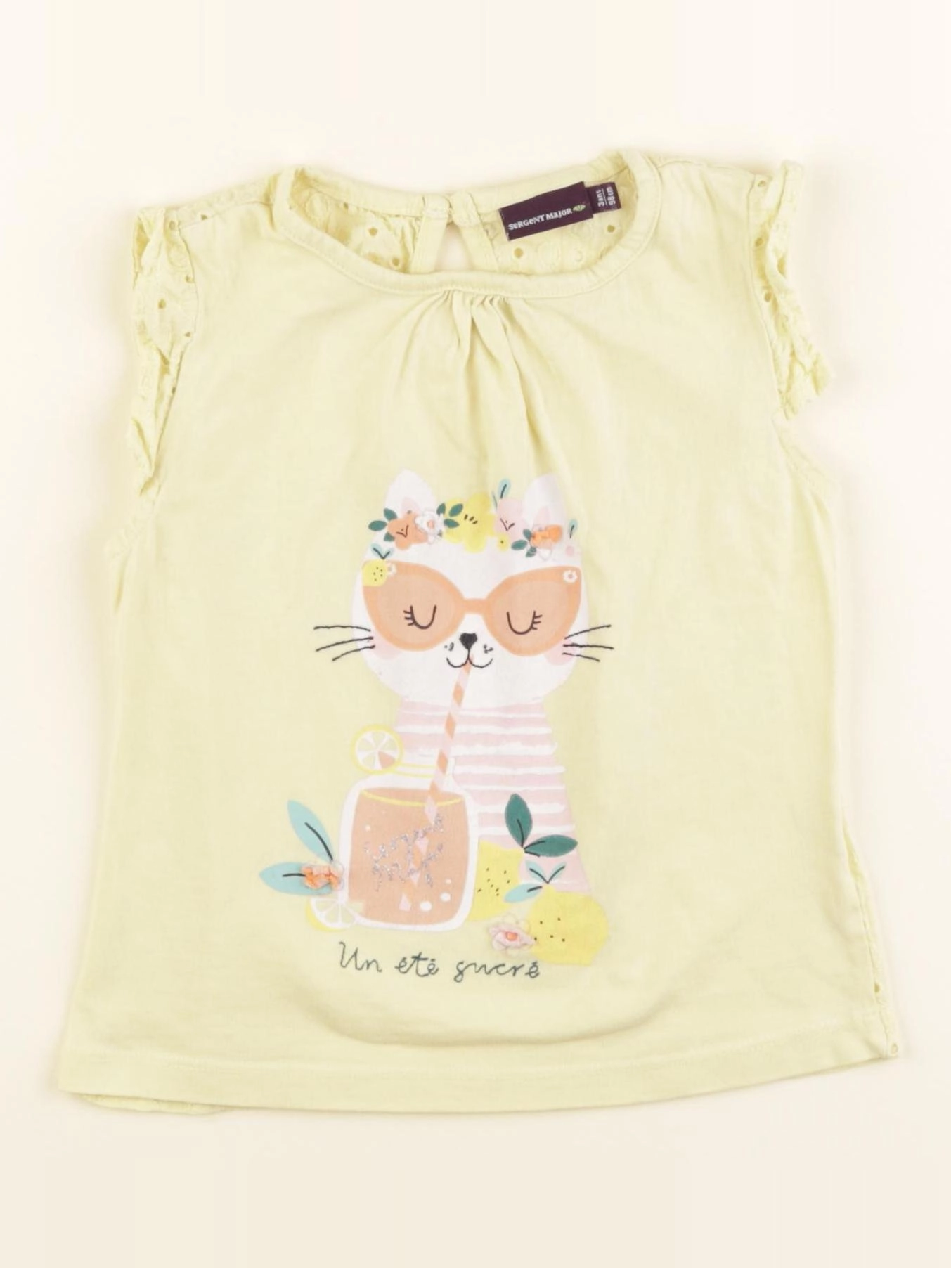 Sergent Major - débardeur jaune - 3 ans
