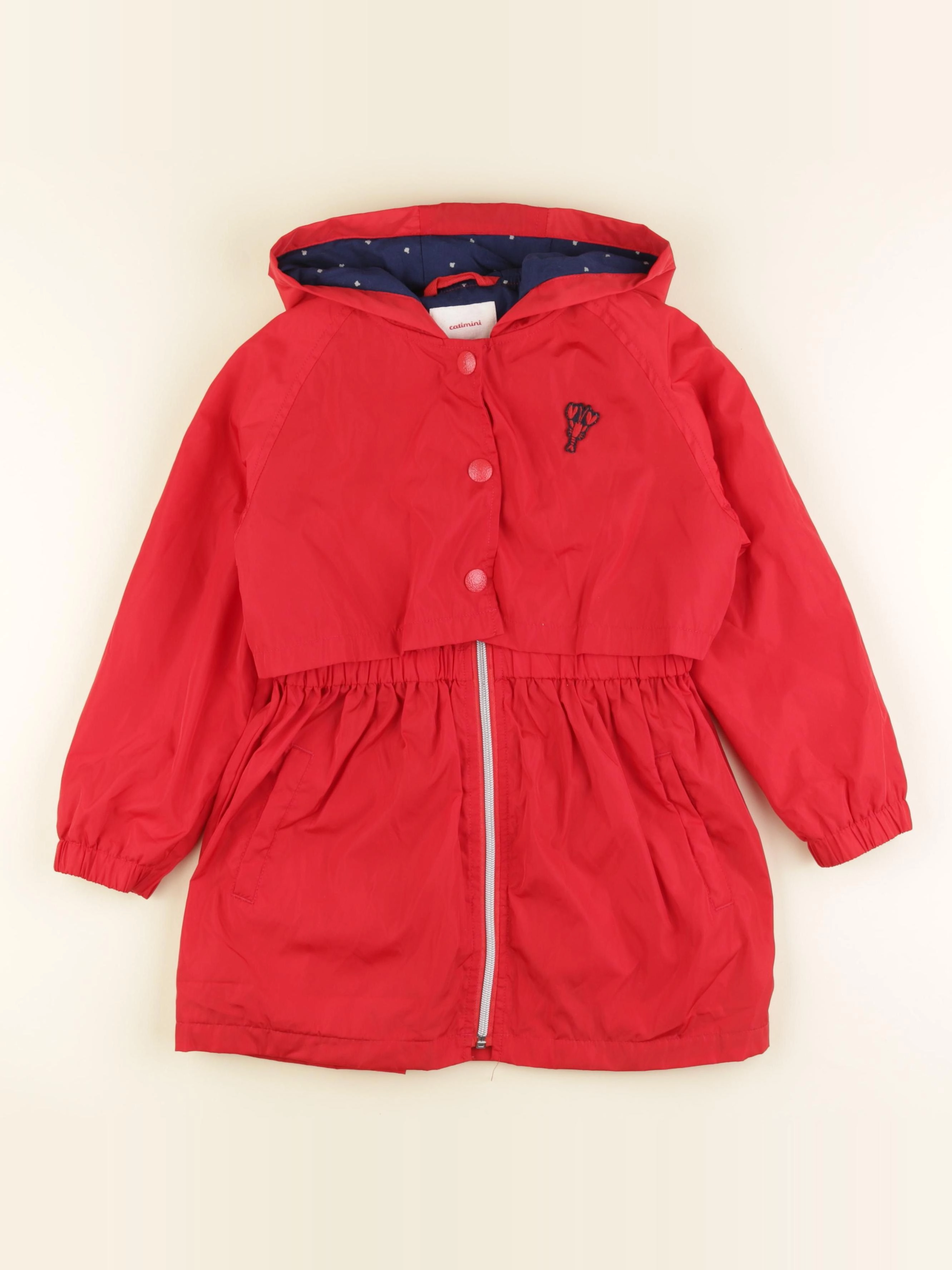 Catimini - manteau rouge - 5 ans