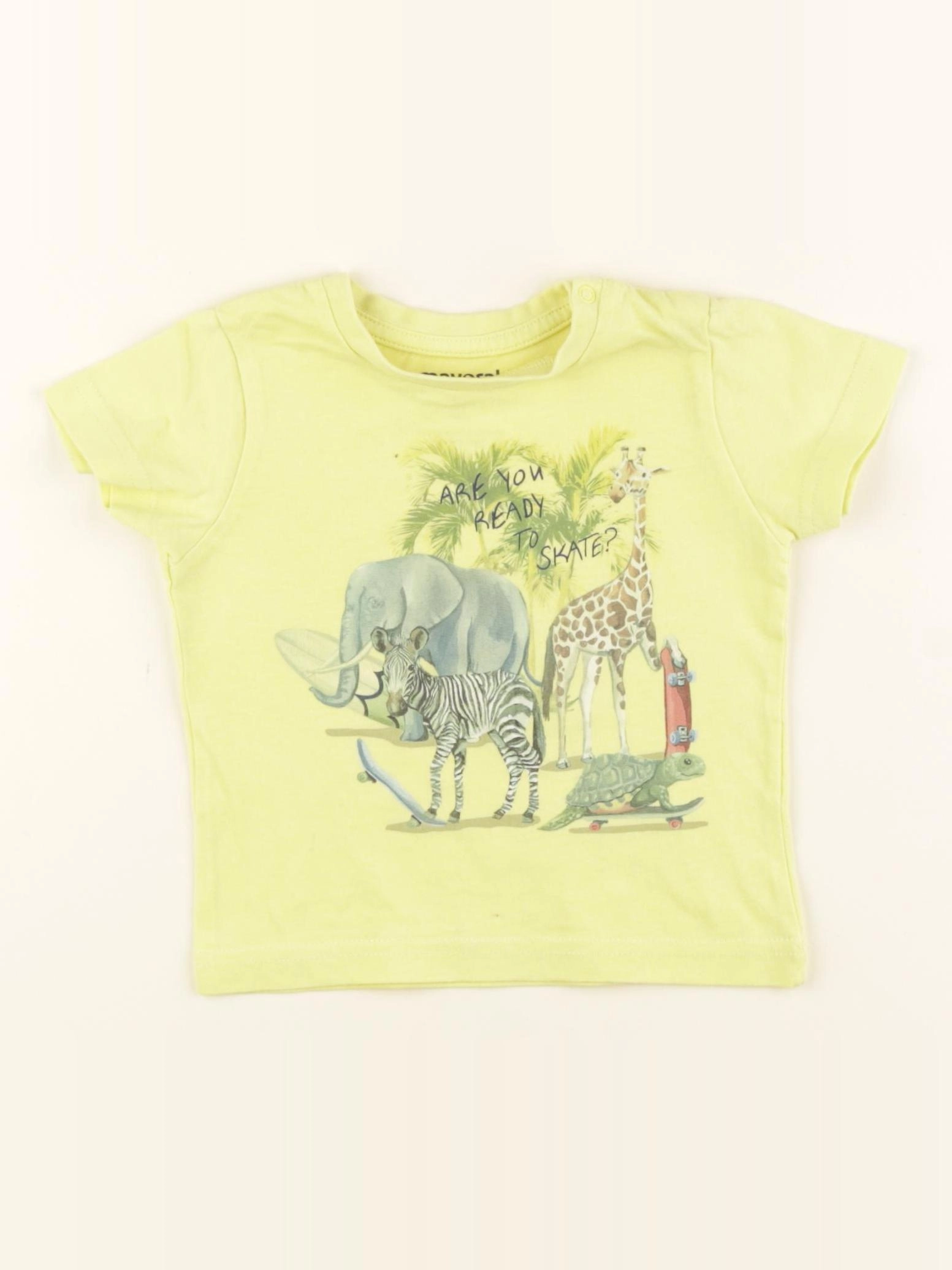 Mayoral - tee-shirt jaune - 6 mois