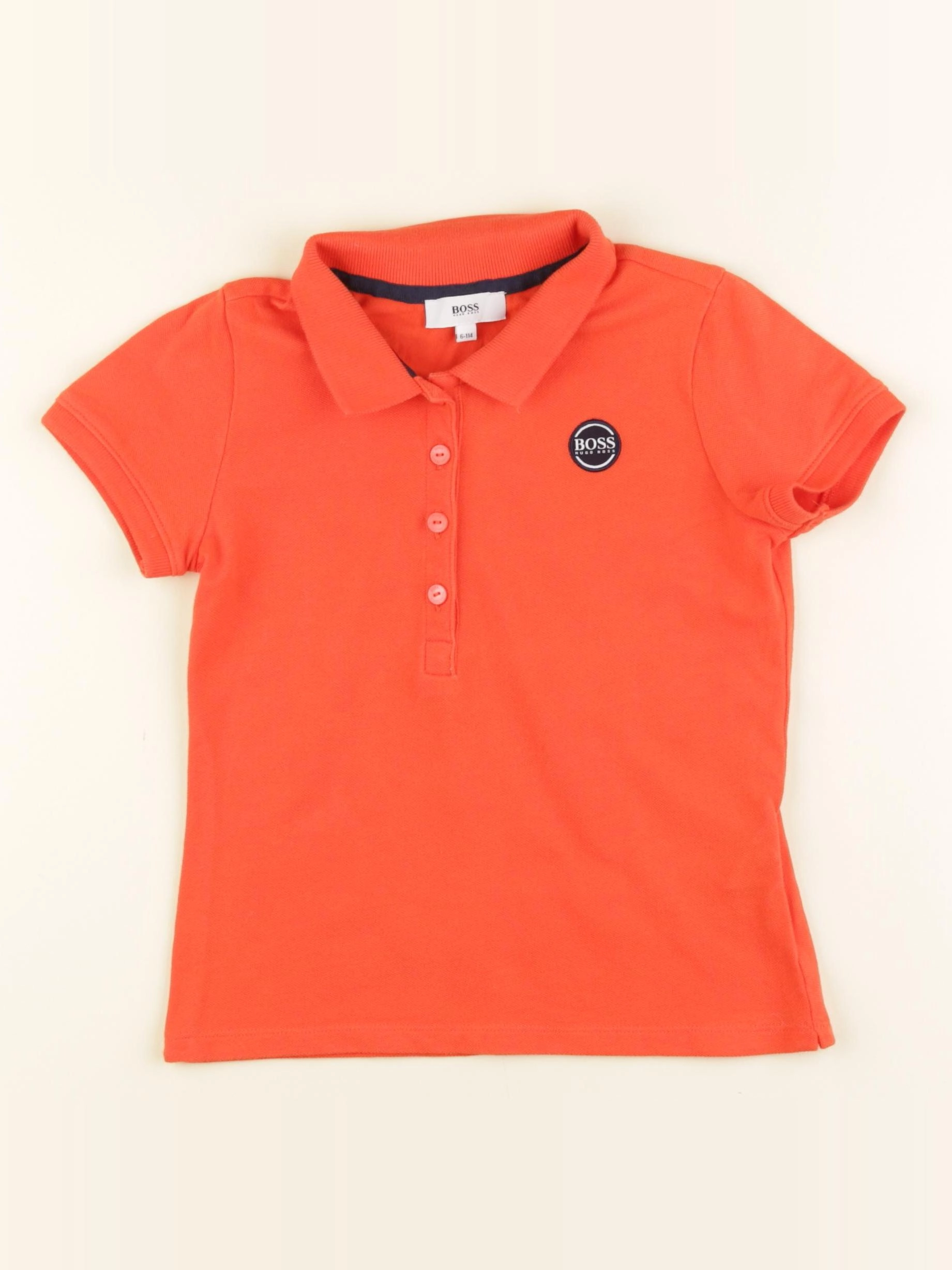 Hugo Boss - polo rouge - 6 ans