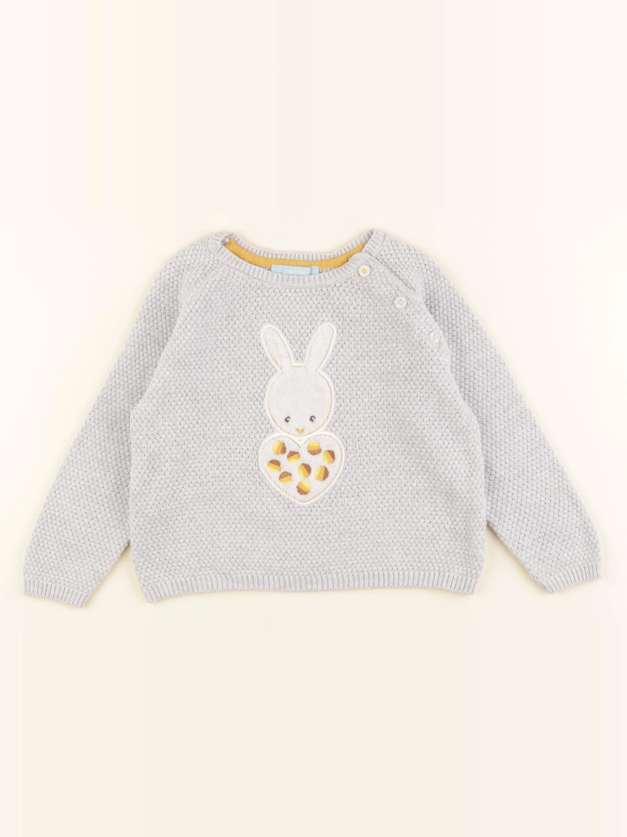 Obaïbi - pull gris - 18 mois