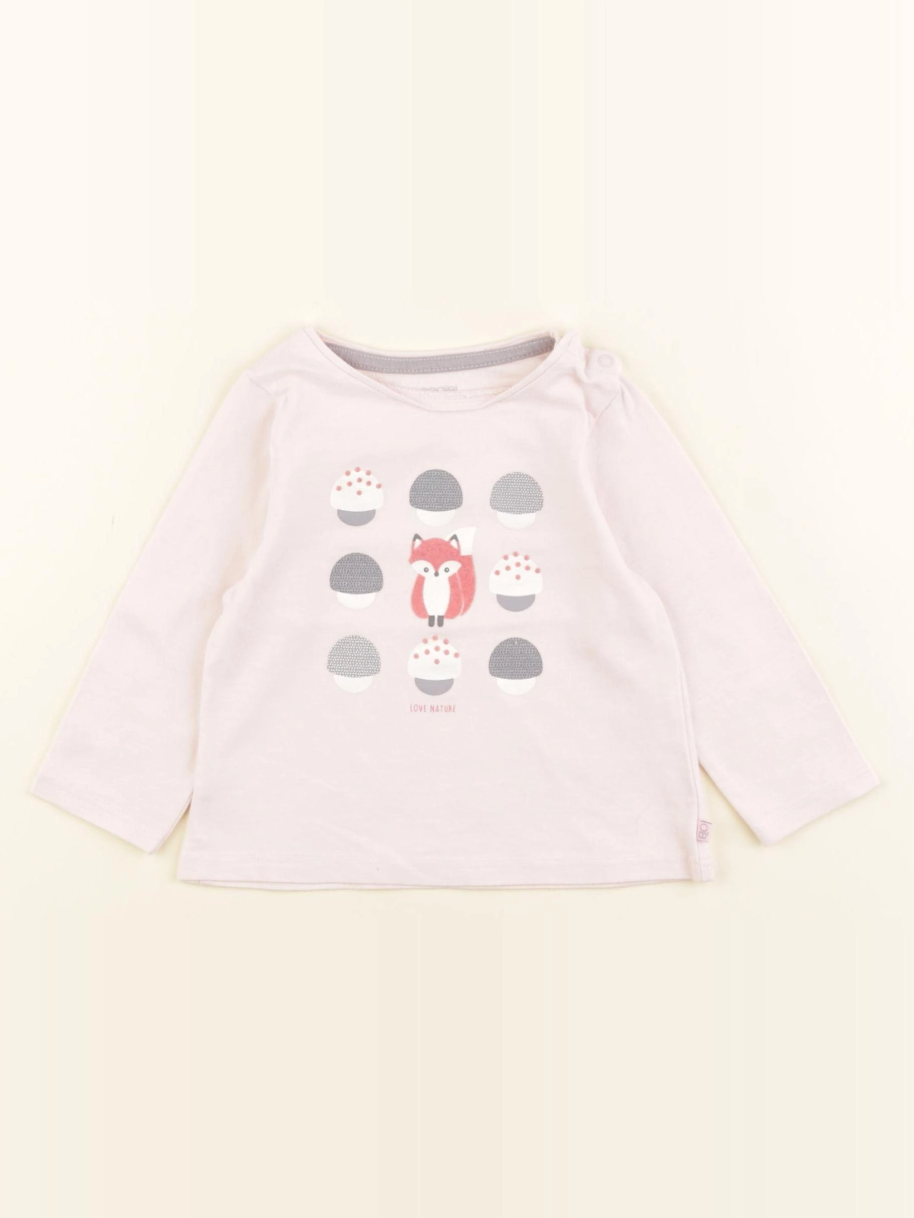 Obaïbi - tee-shirt rose - 12 mois