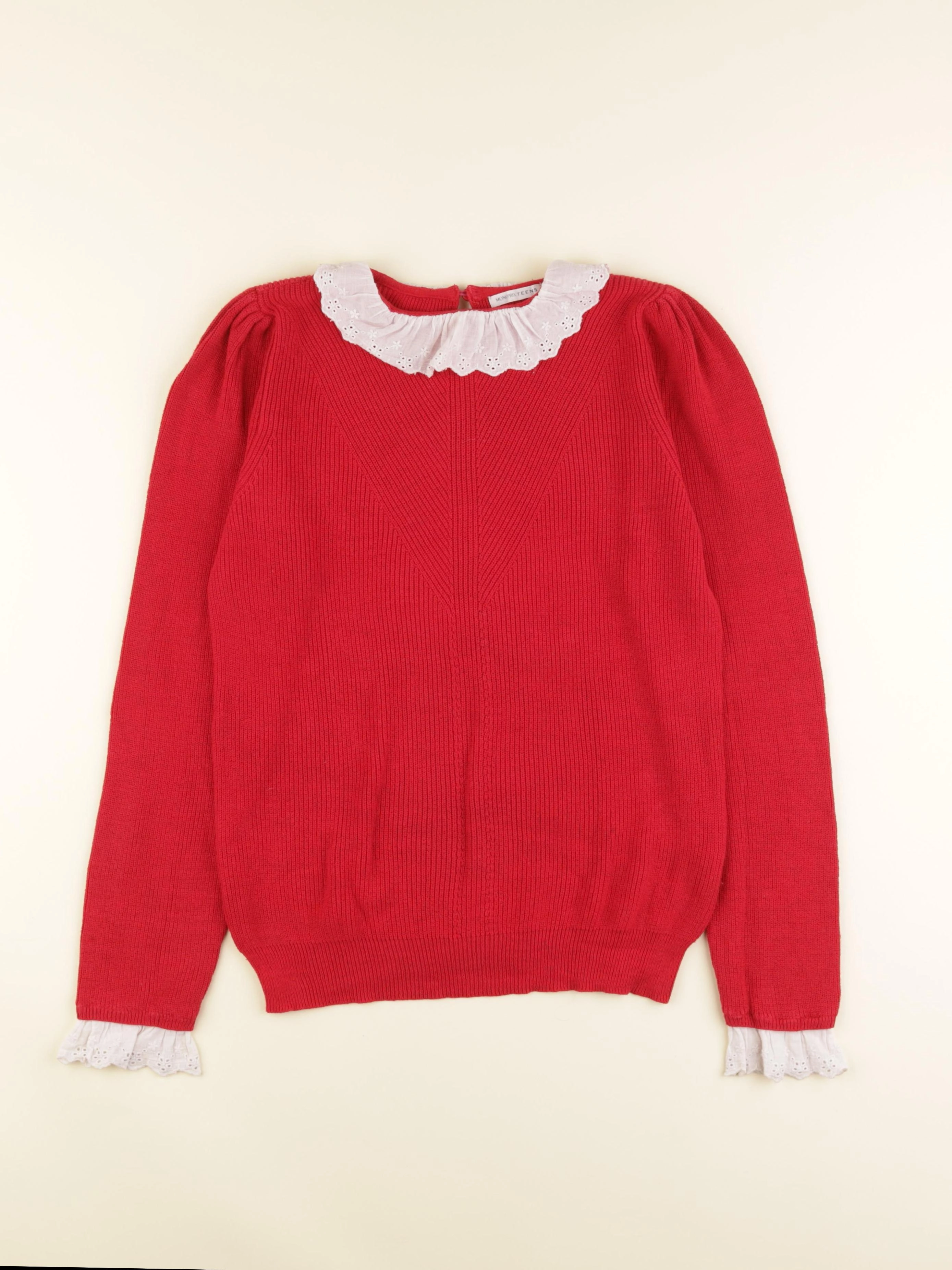 Monoprix - pull rouge - 12 ans