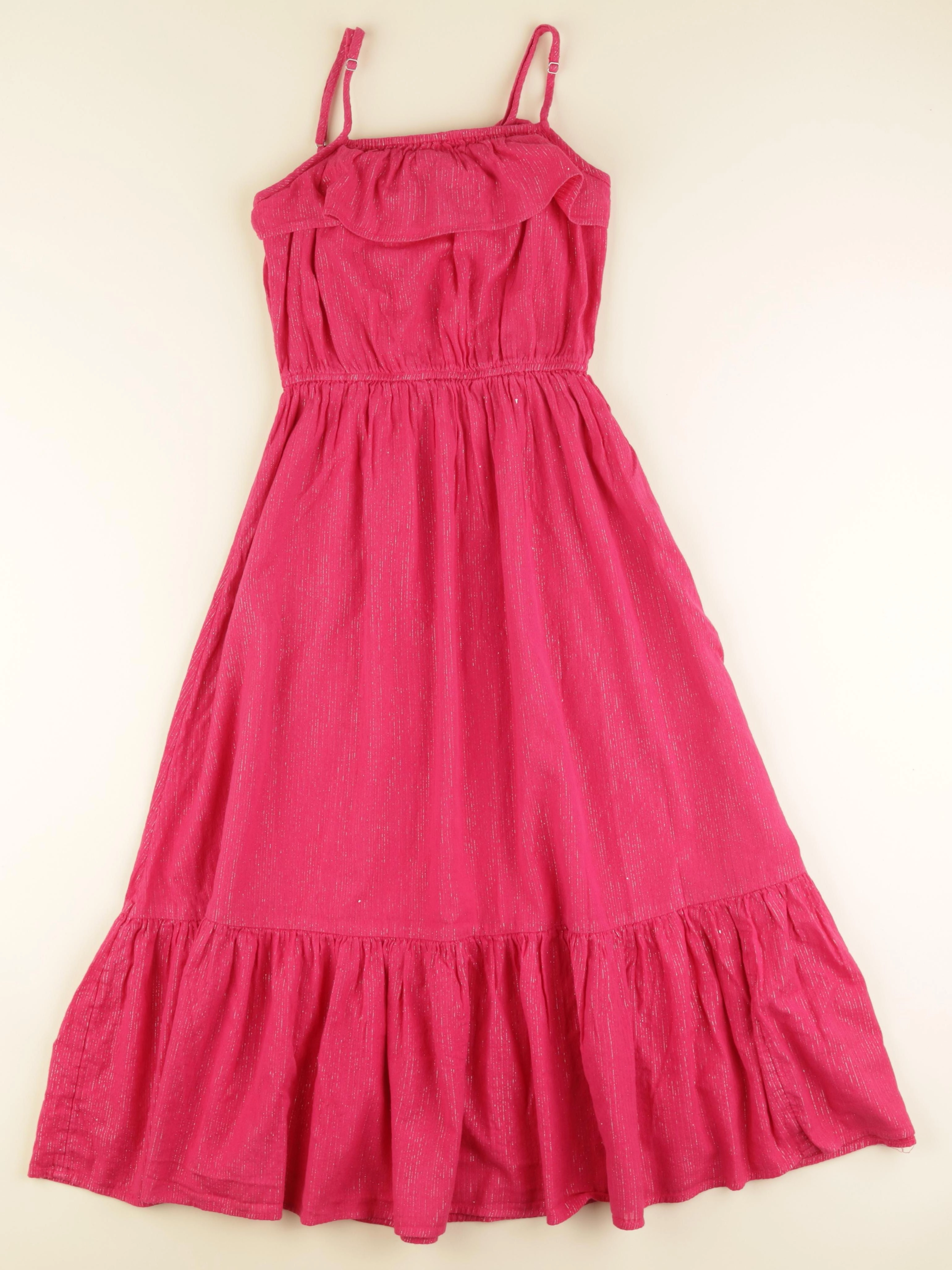 Monoprix - robe argent, rose - 12 ans