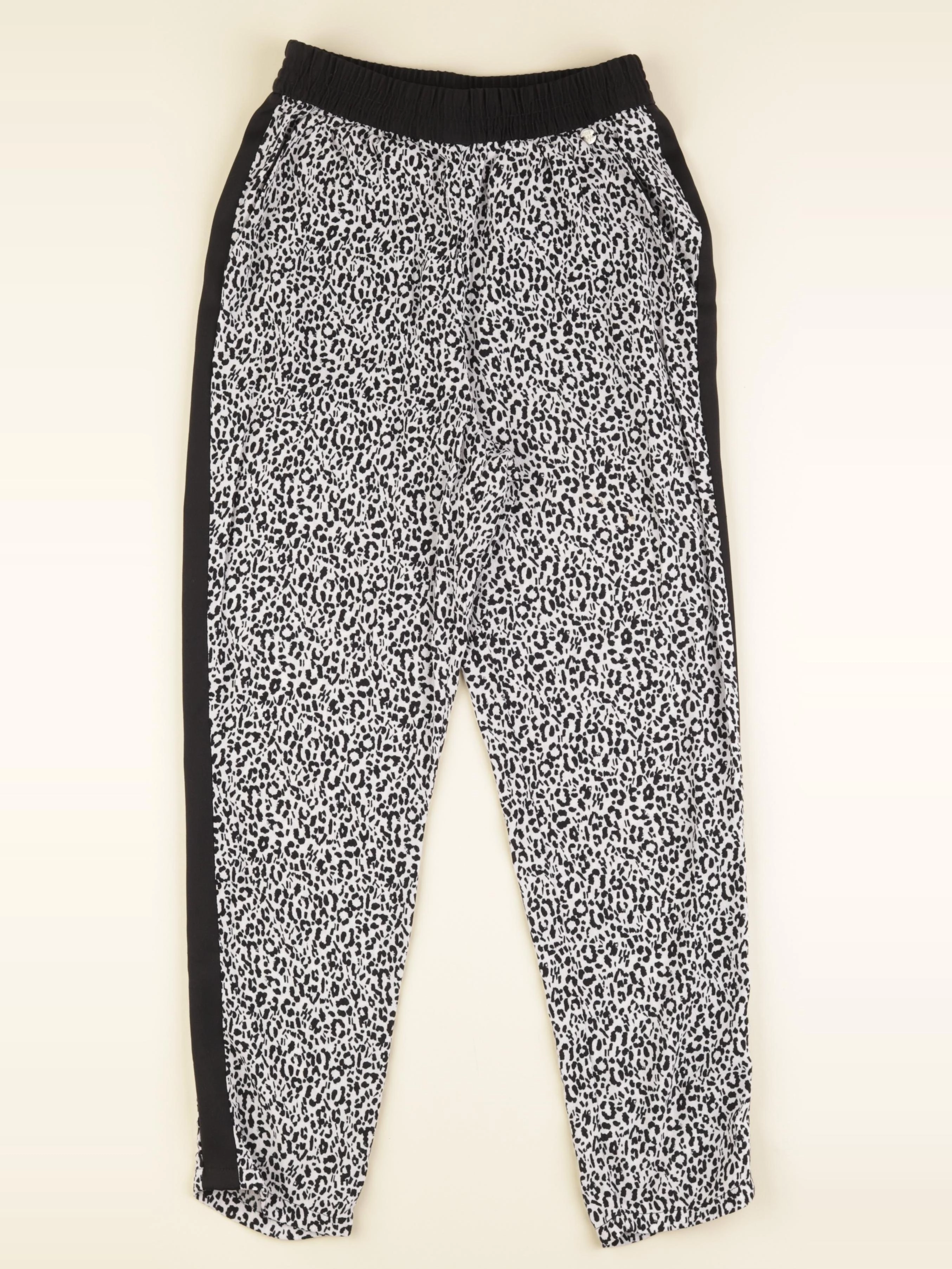 IKKS - pantalon blanc, noir - 12 ans