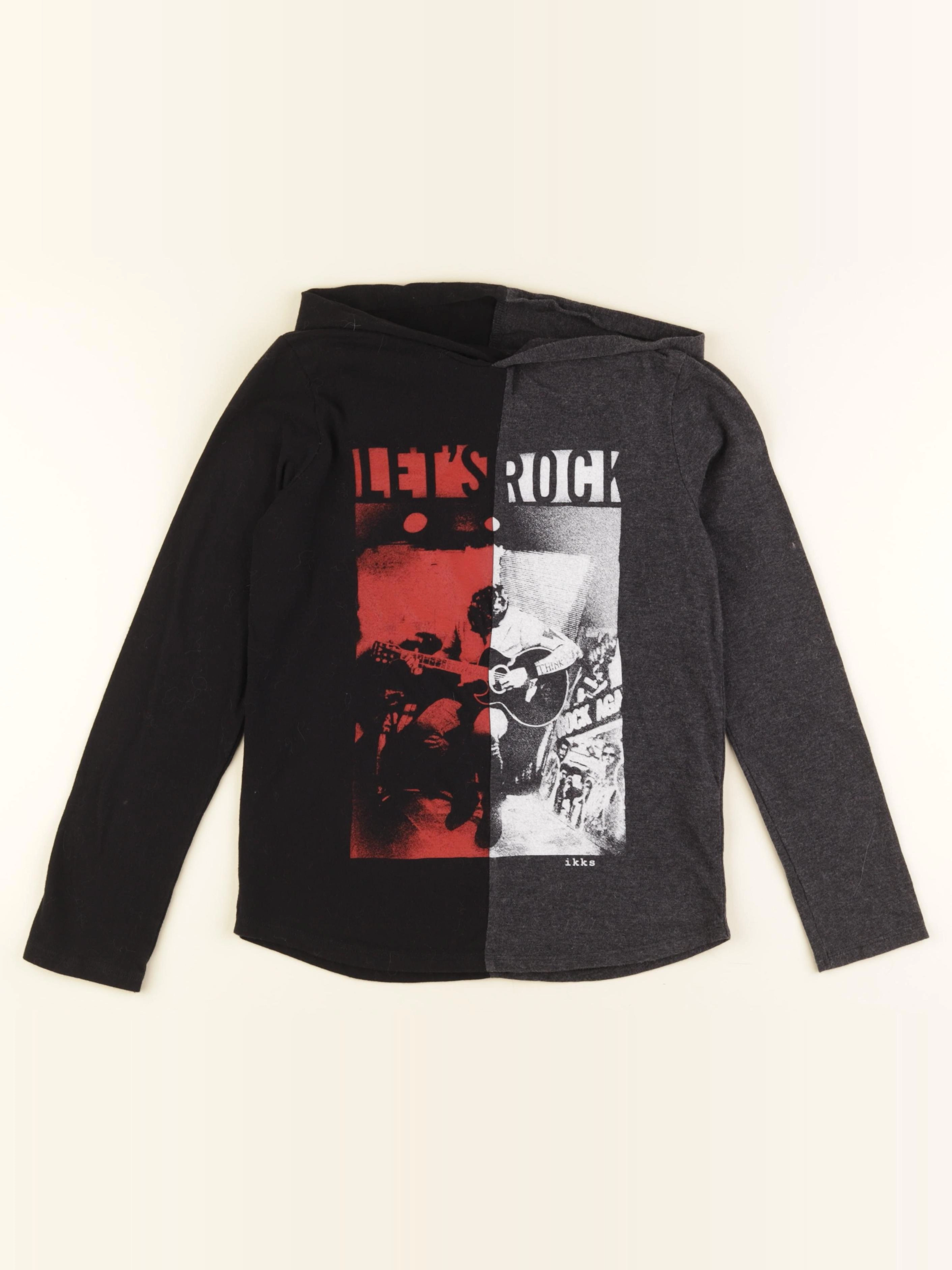 IKKS - tee-shirt noir, gris - 10 ans