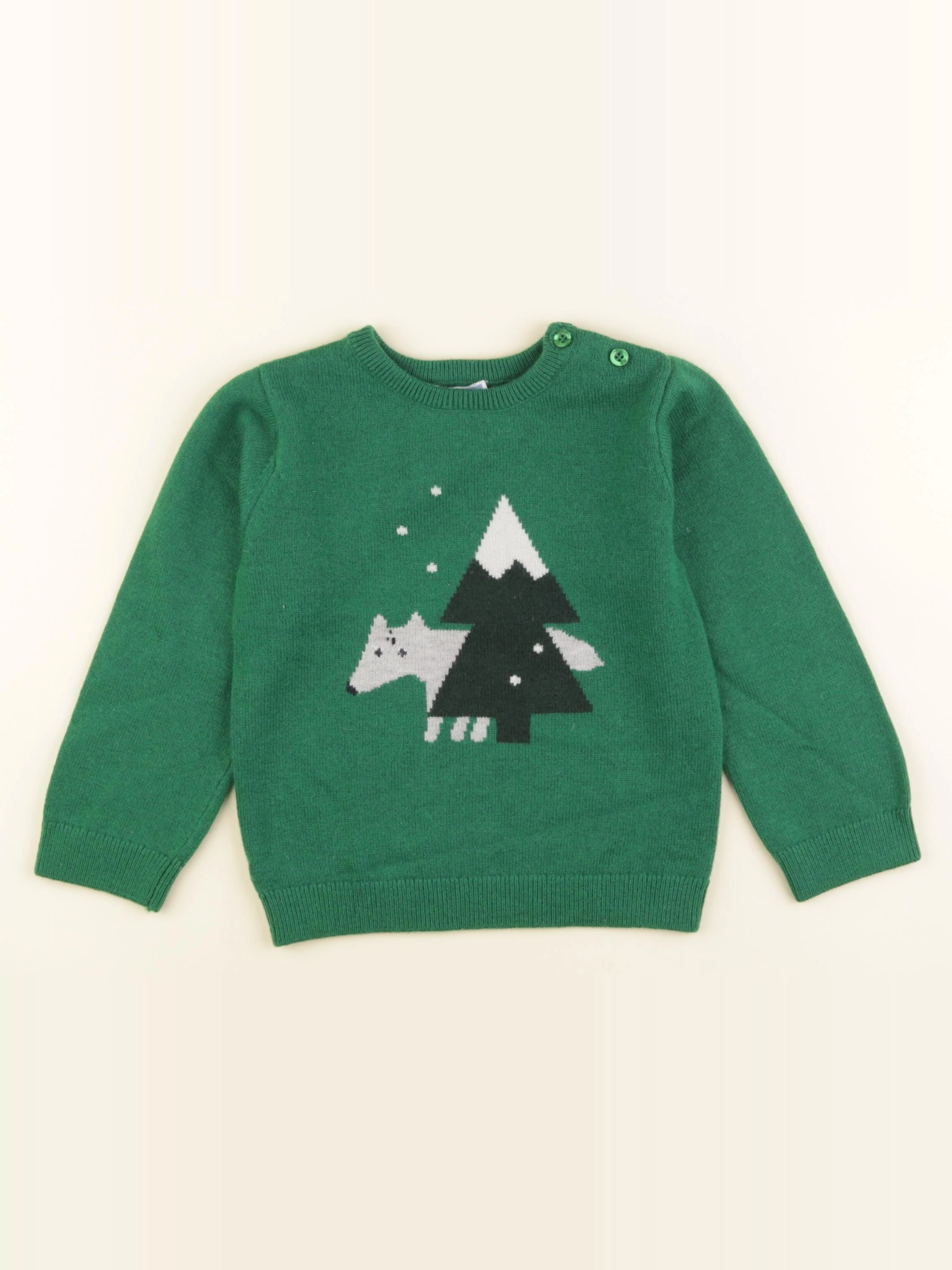 Jacadi - pull vert - 36 mois