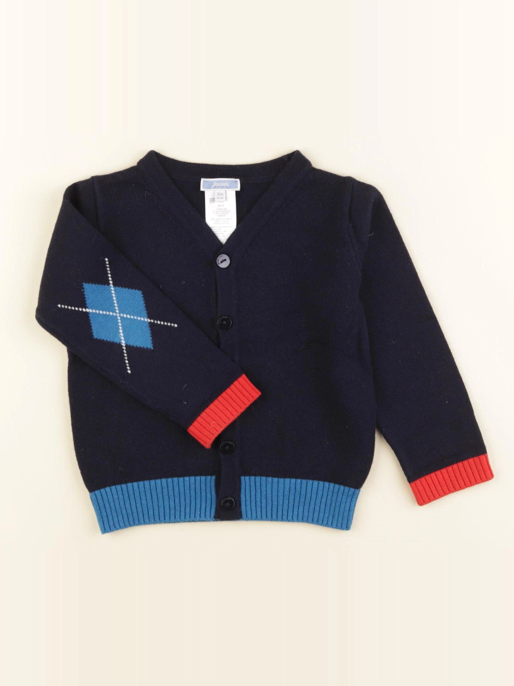 Jacadi - gilet bleu - 36 mois