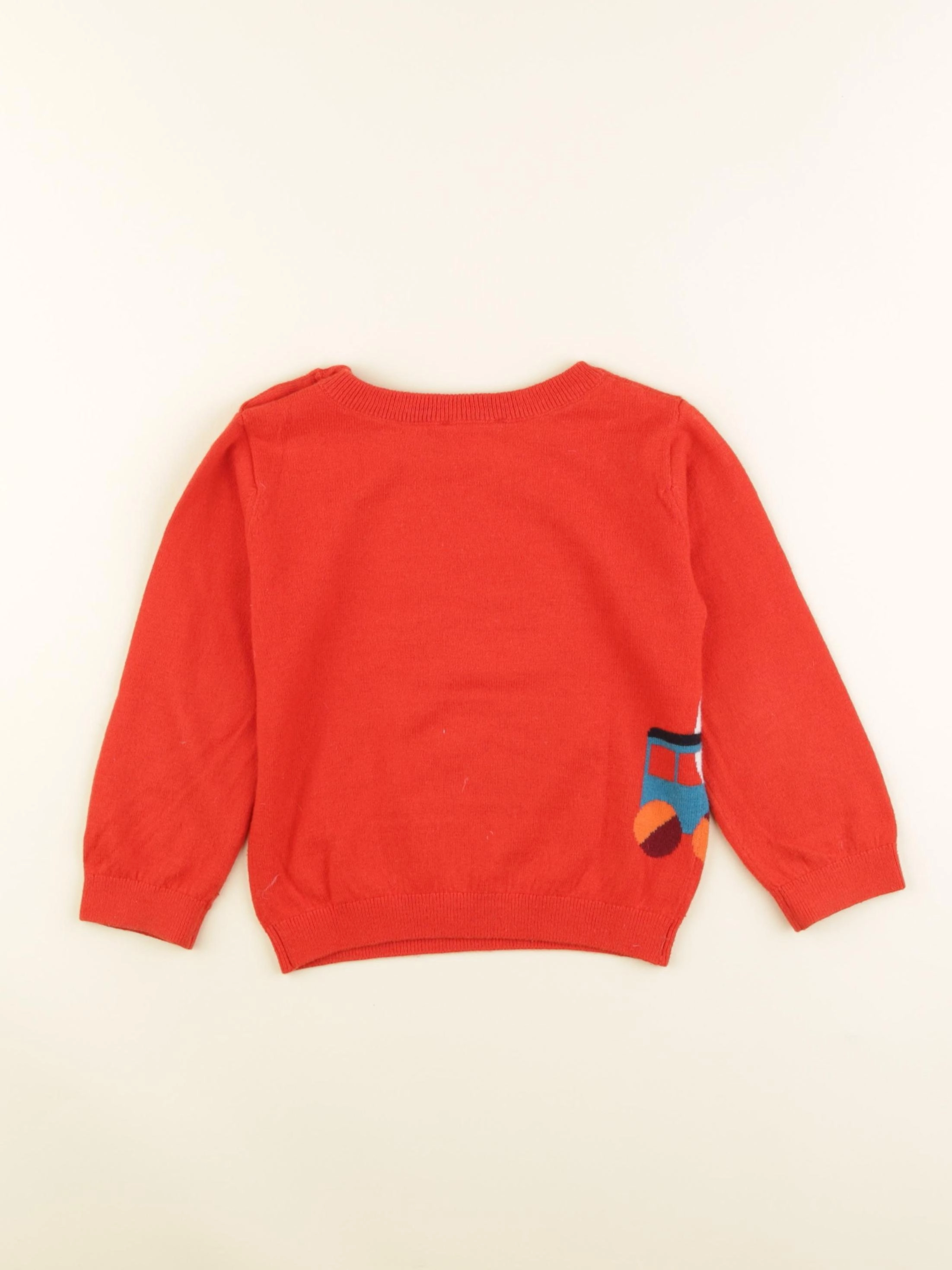 Jacadi - pull rouge - 36 mois
