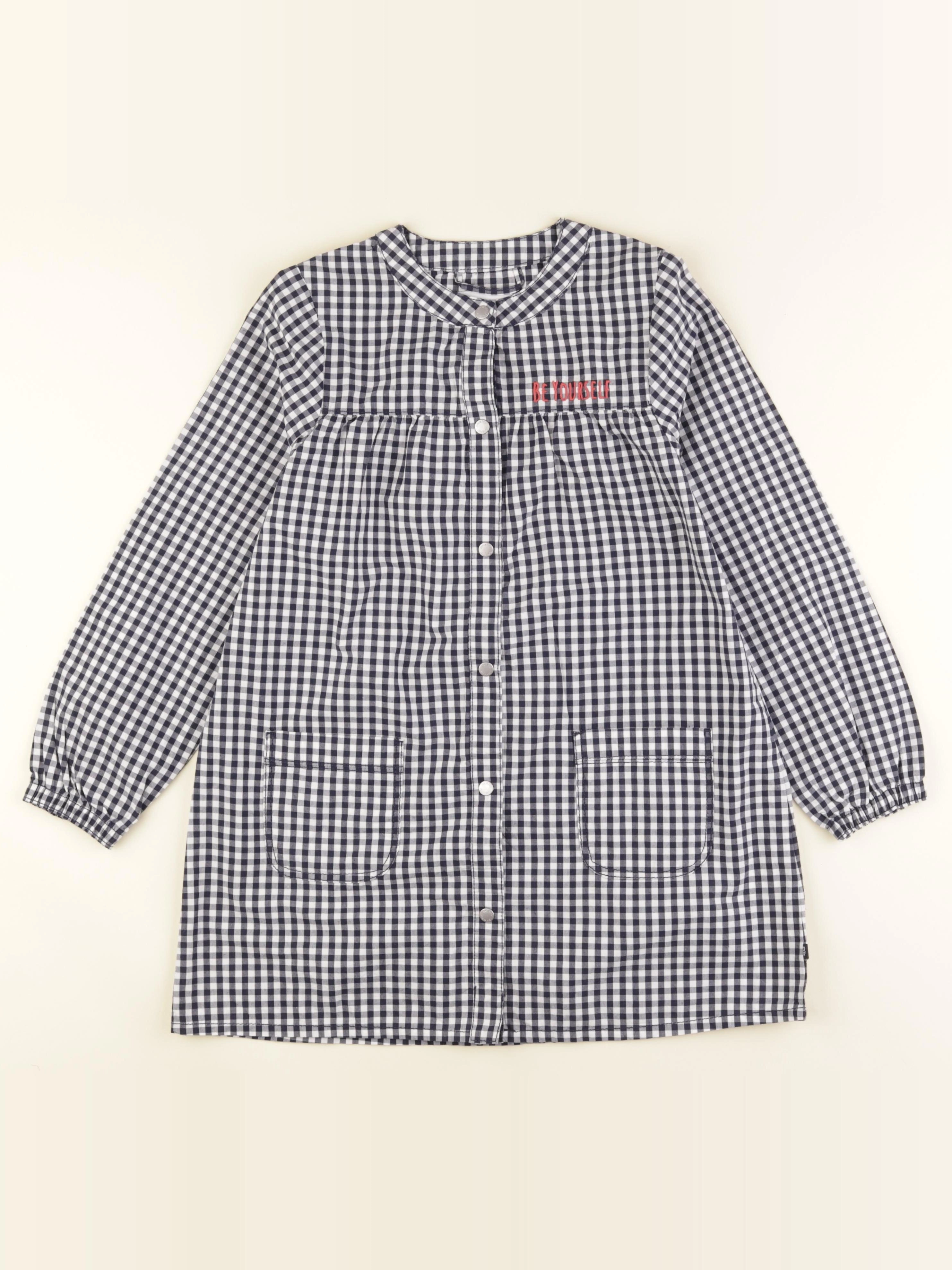 Okaidi - blouse d'école bleu, blanc - 8/9 ans