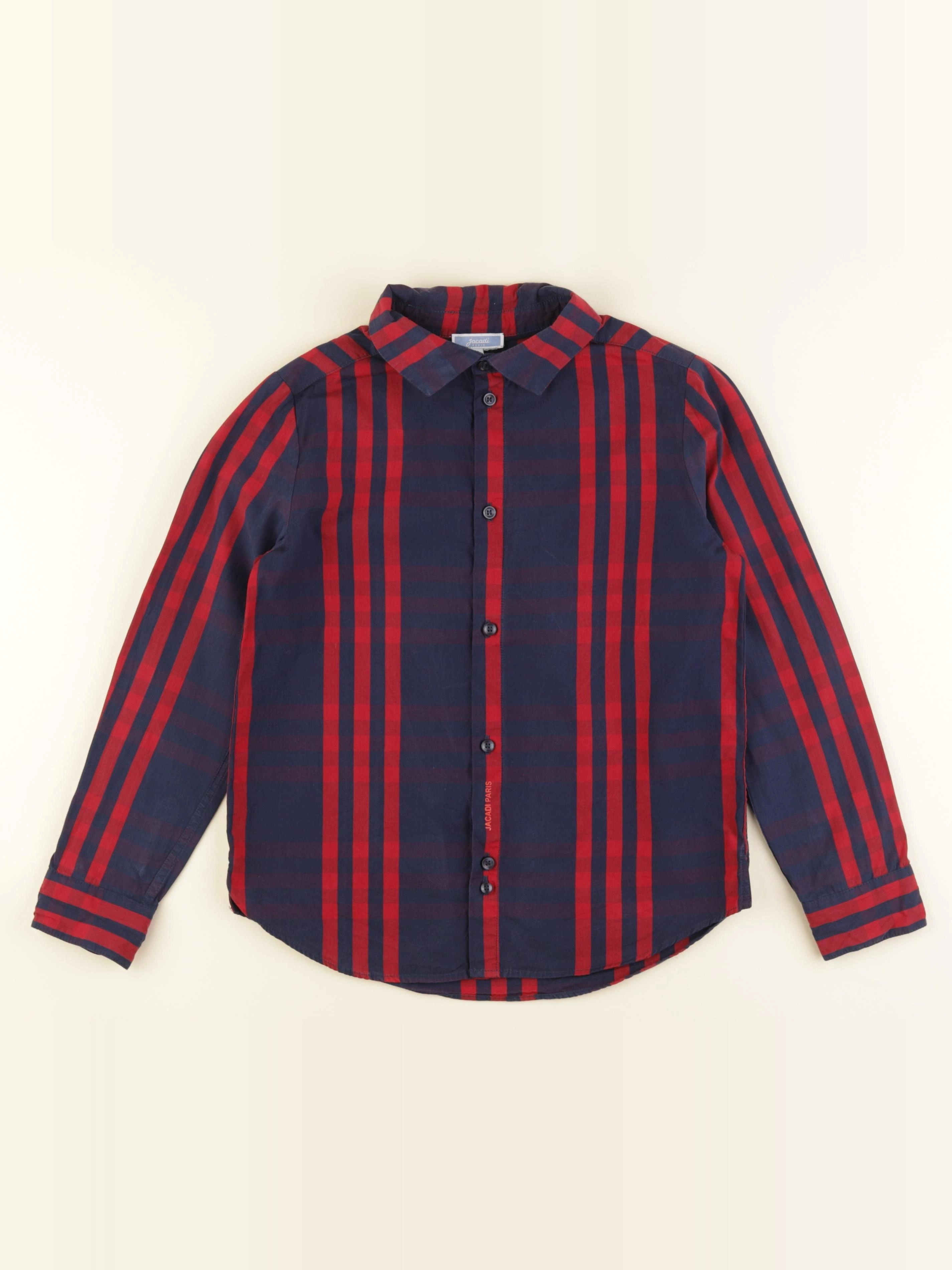 Jacadi - chemise bleu, rouge - 10 ans