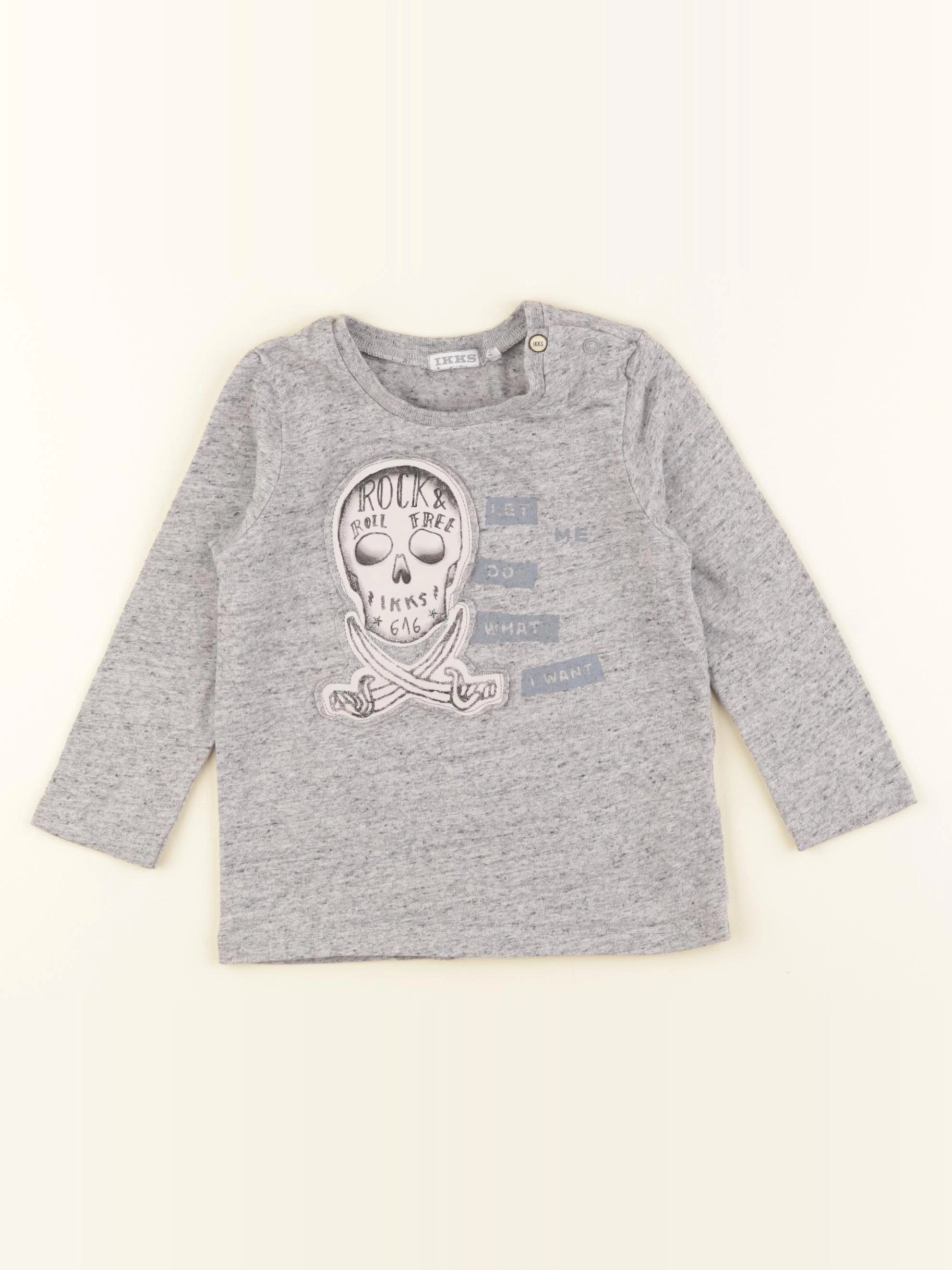IKKS - tee-shirt gris - 18 mois
