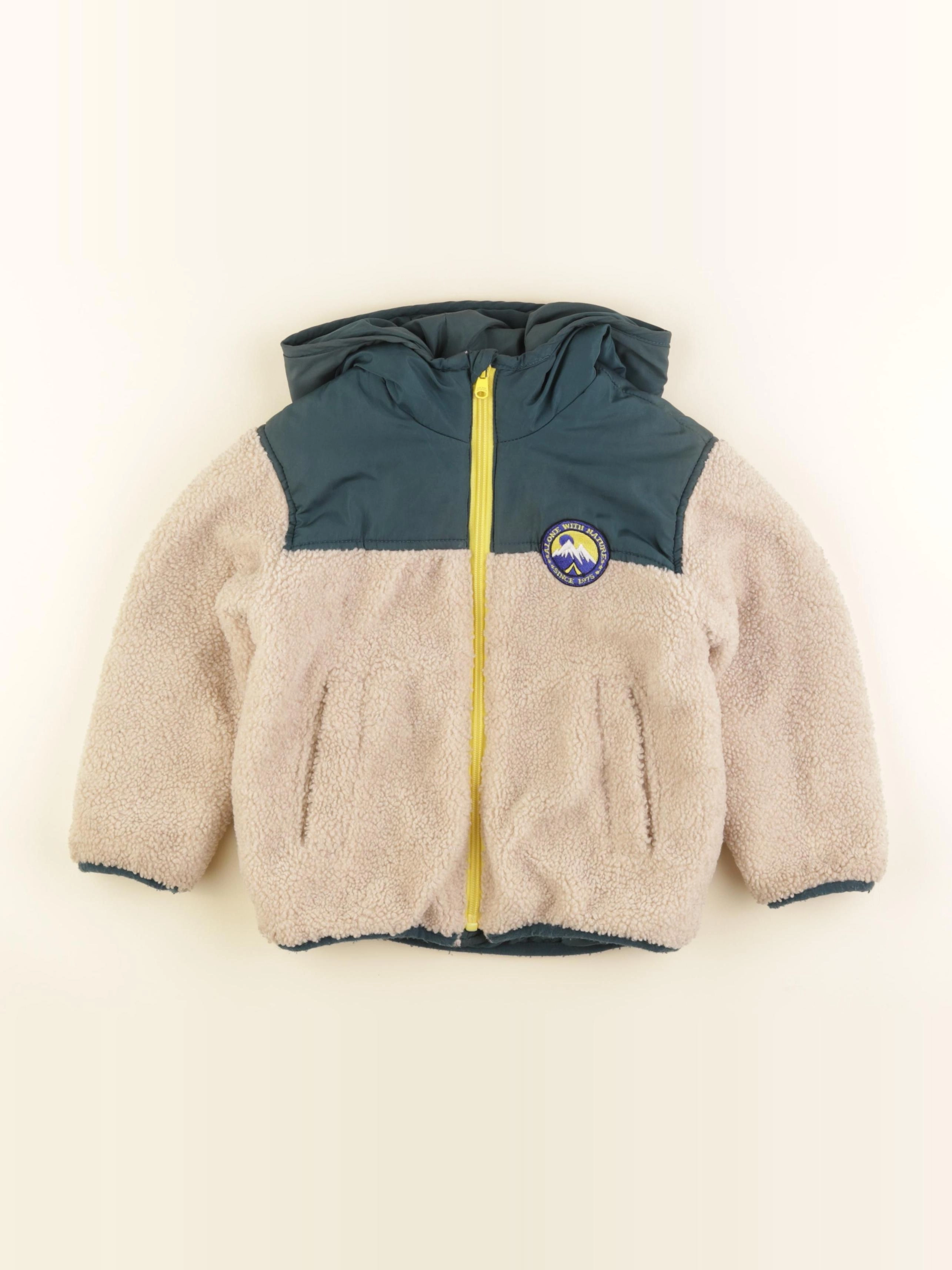 Zara - veste vert, beige - 3/4 ans