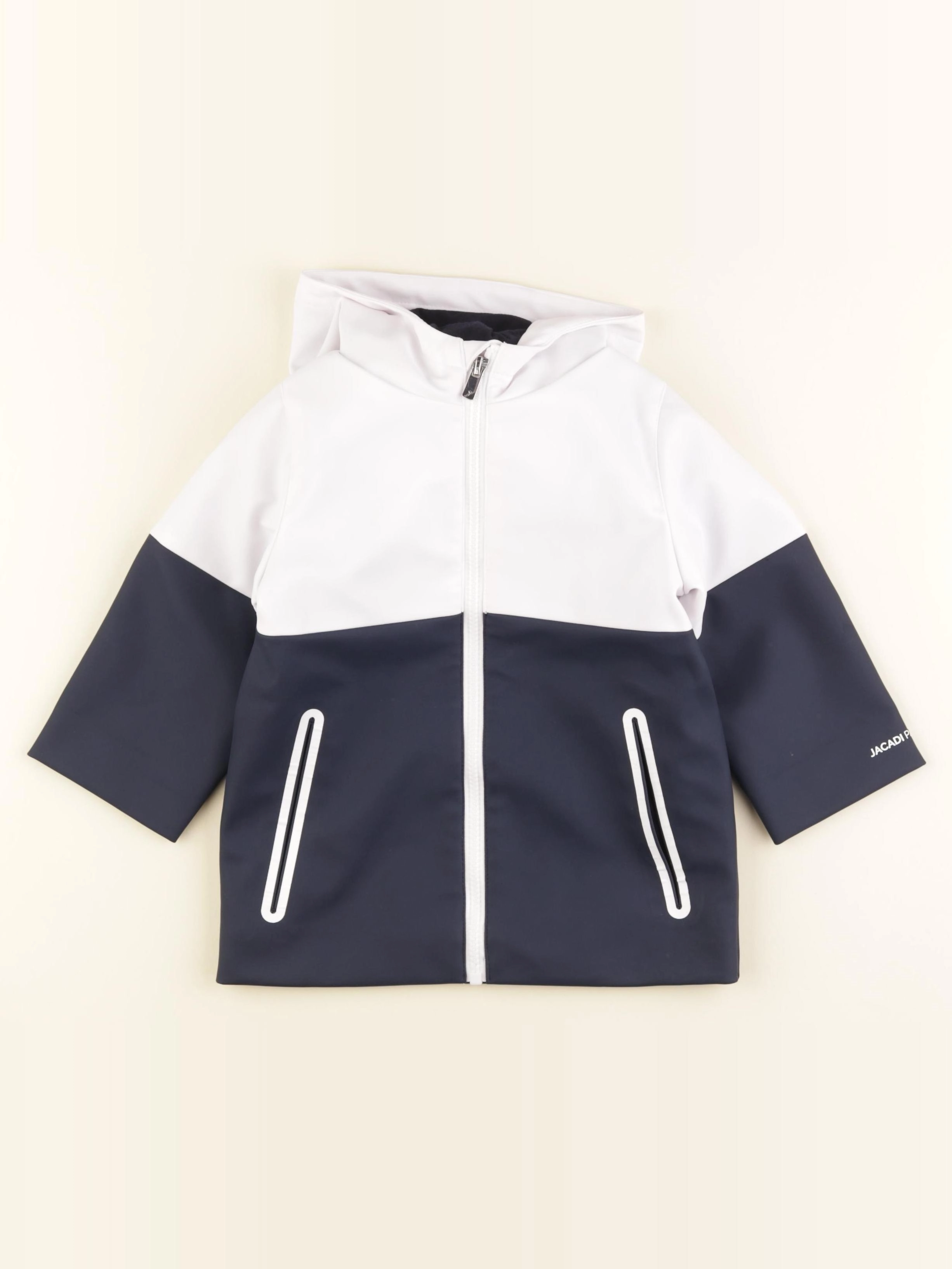Jacadi - imperméable blanc, bleu - 24 mois