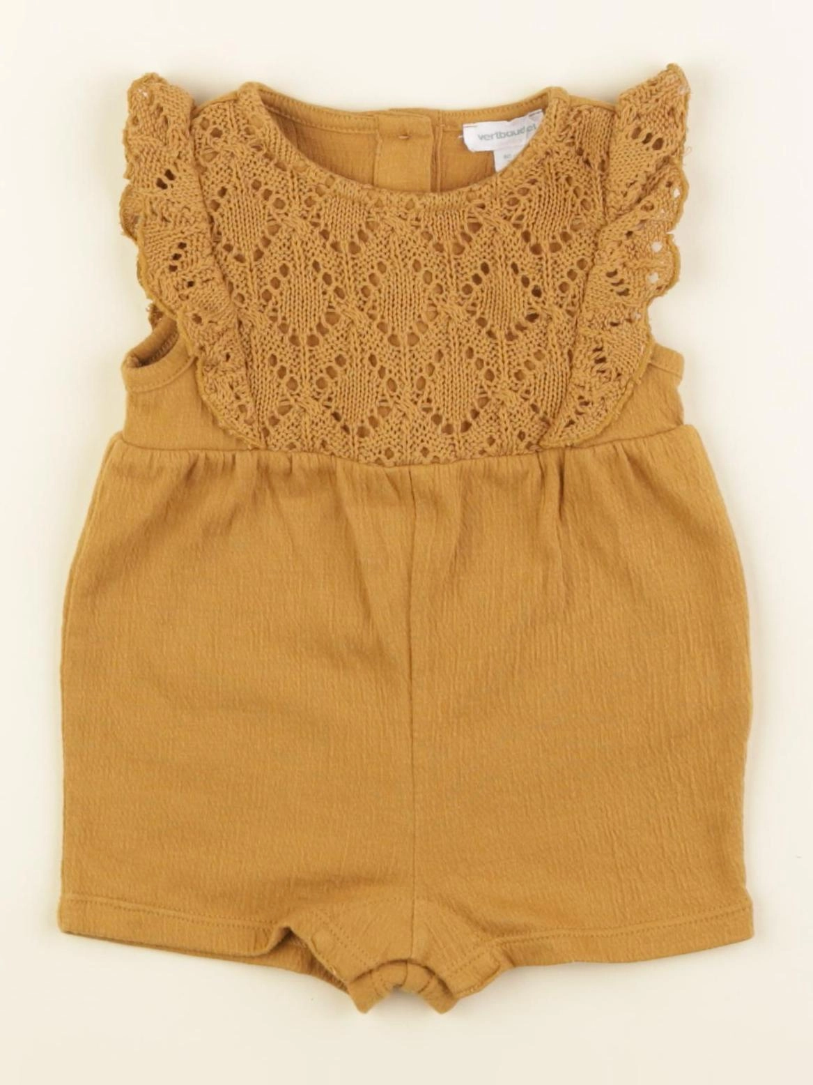 Vertbaudet - combinaison marron - 3 mois