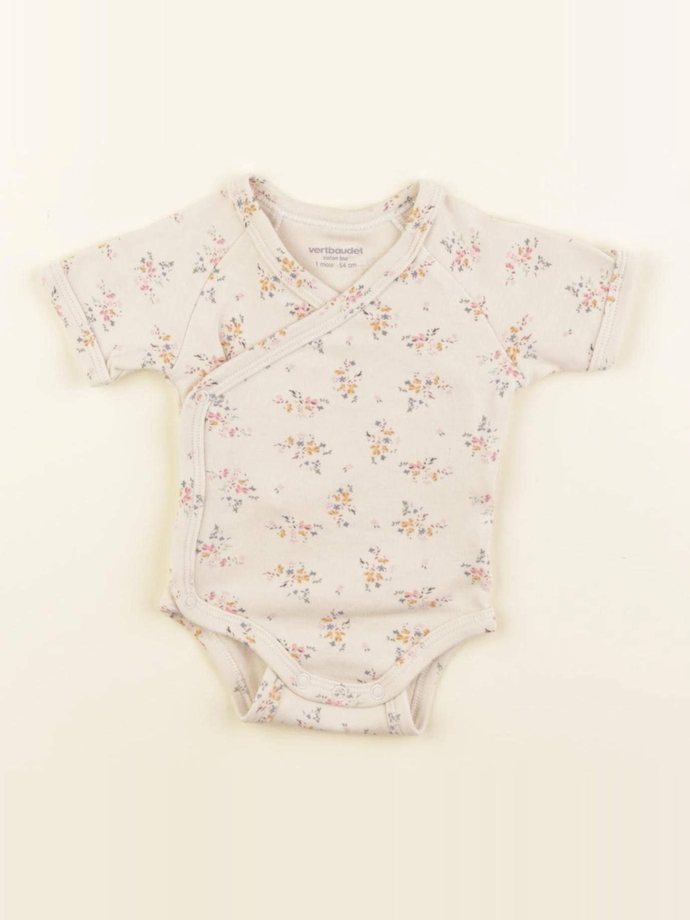 Vertbaudet - body beige - 1 mois