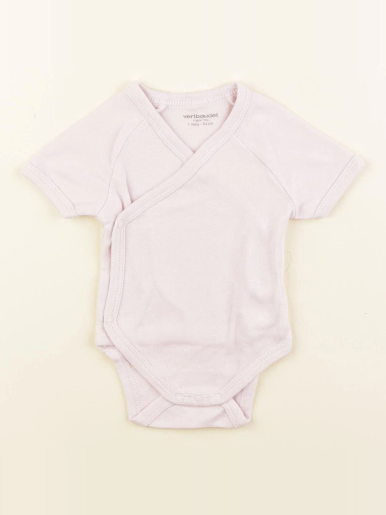Vertbaudet - body rose - 1 mois