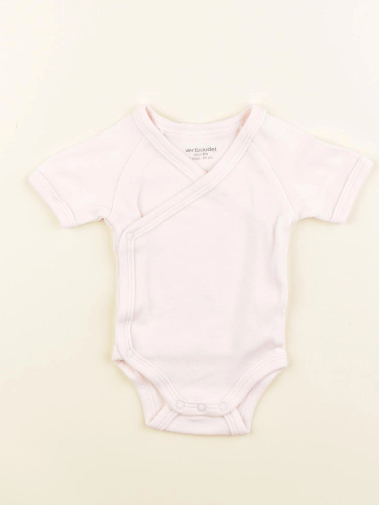 Vertbaudet - body rose - 1 mois
