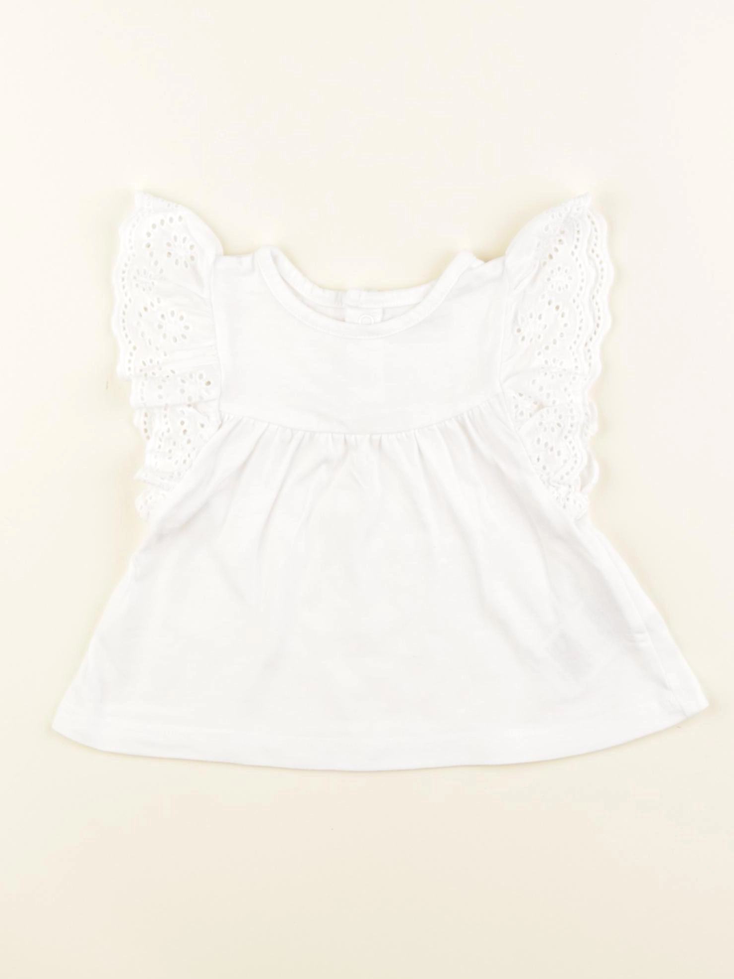 Vertbaudet - tee-shirt blanc - 3 mois