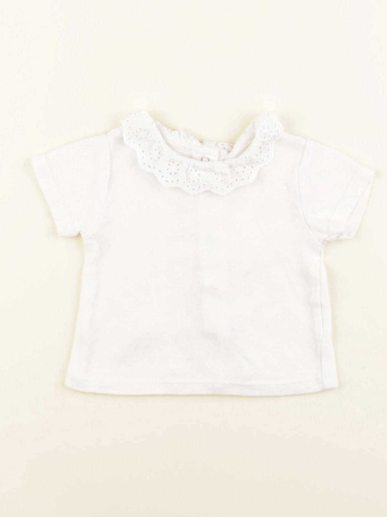Vertbaudet - tee-shirt blanc - 1 mois