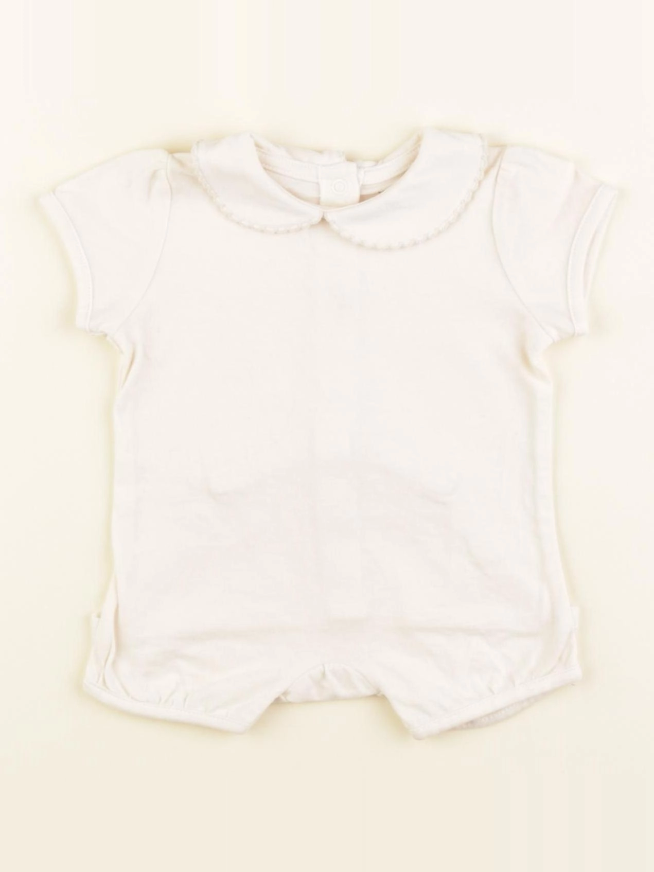 Vertbaudet - combinaison coton blanc - 1 mois