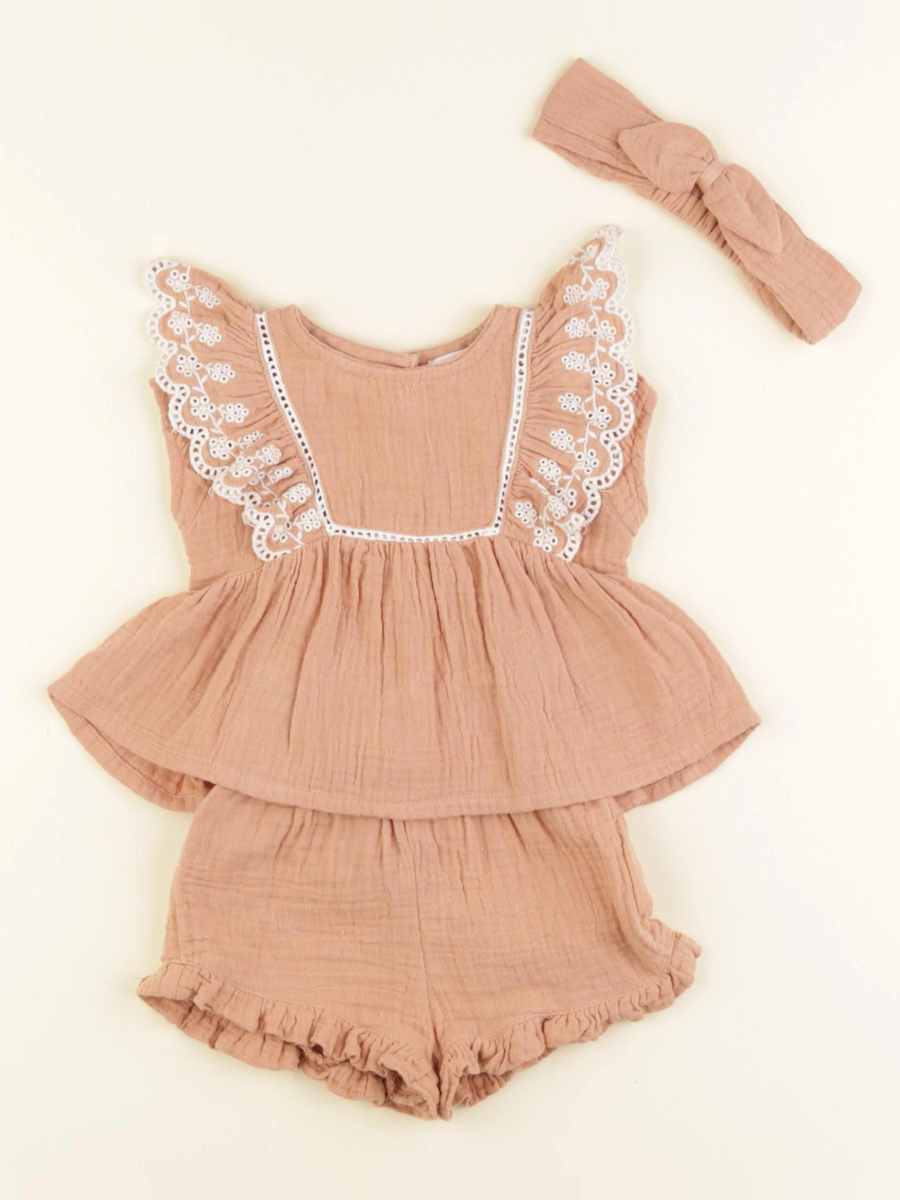 Vertbaudet - ensemble marron - 3 mois