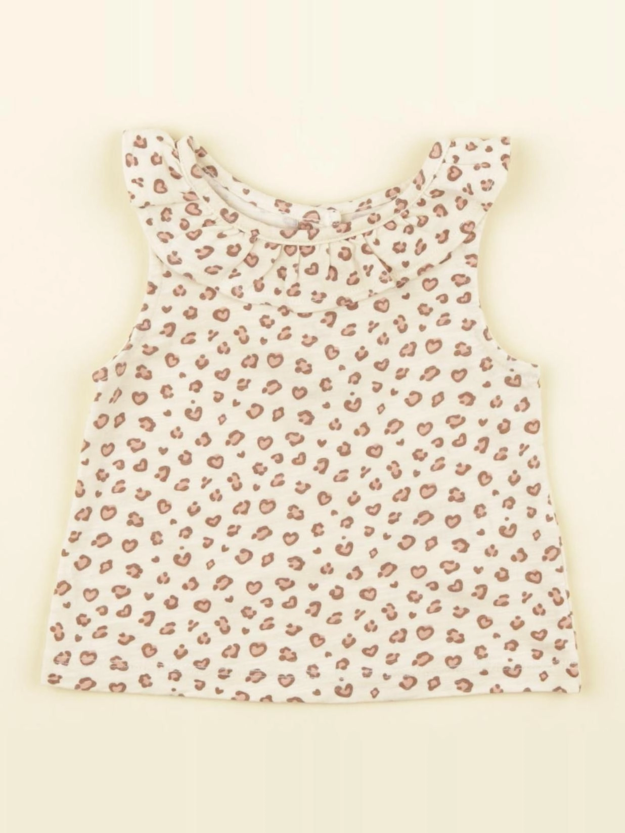 Vertbaudet - débardeur beige, marron - 6 mois