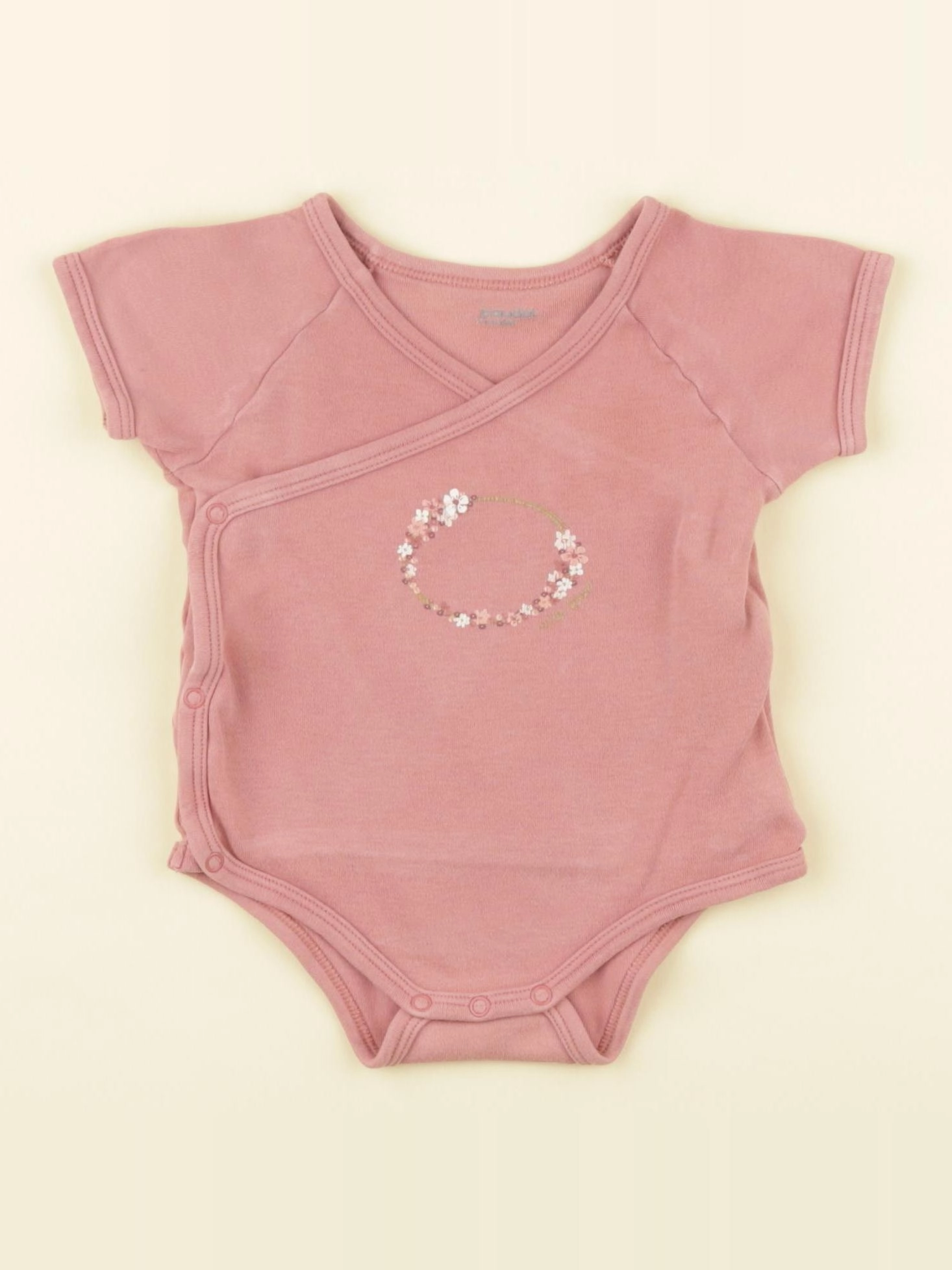 Vertbaudet - body rose - 6 mois