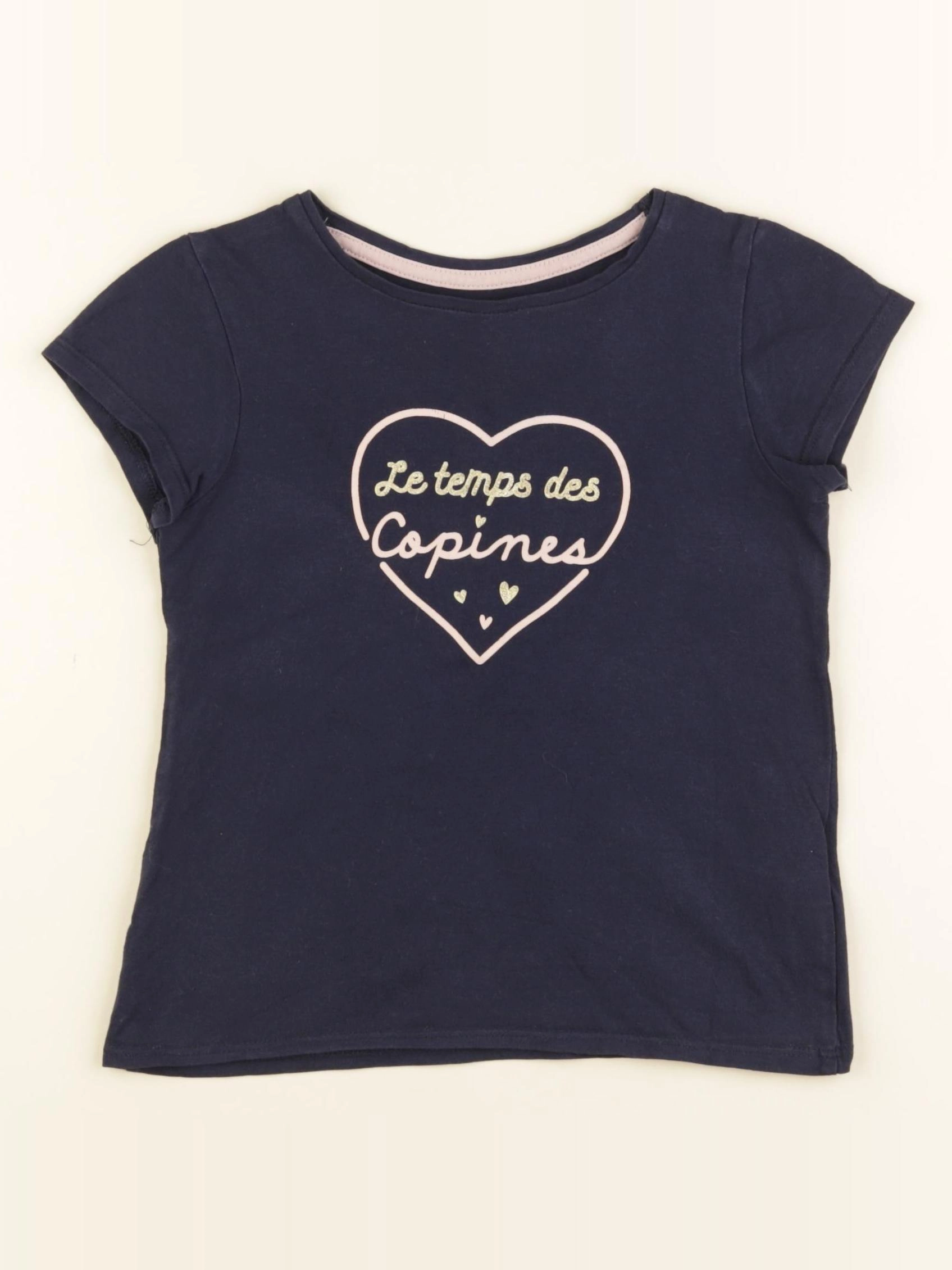 Vertbaudet - tee-shirt bleu - 5 ans