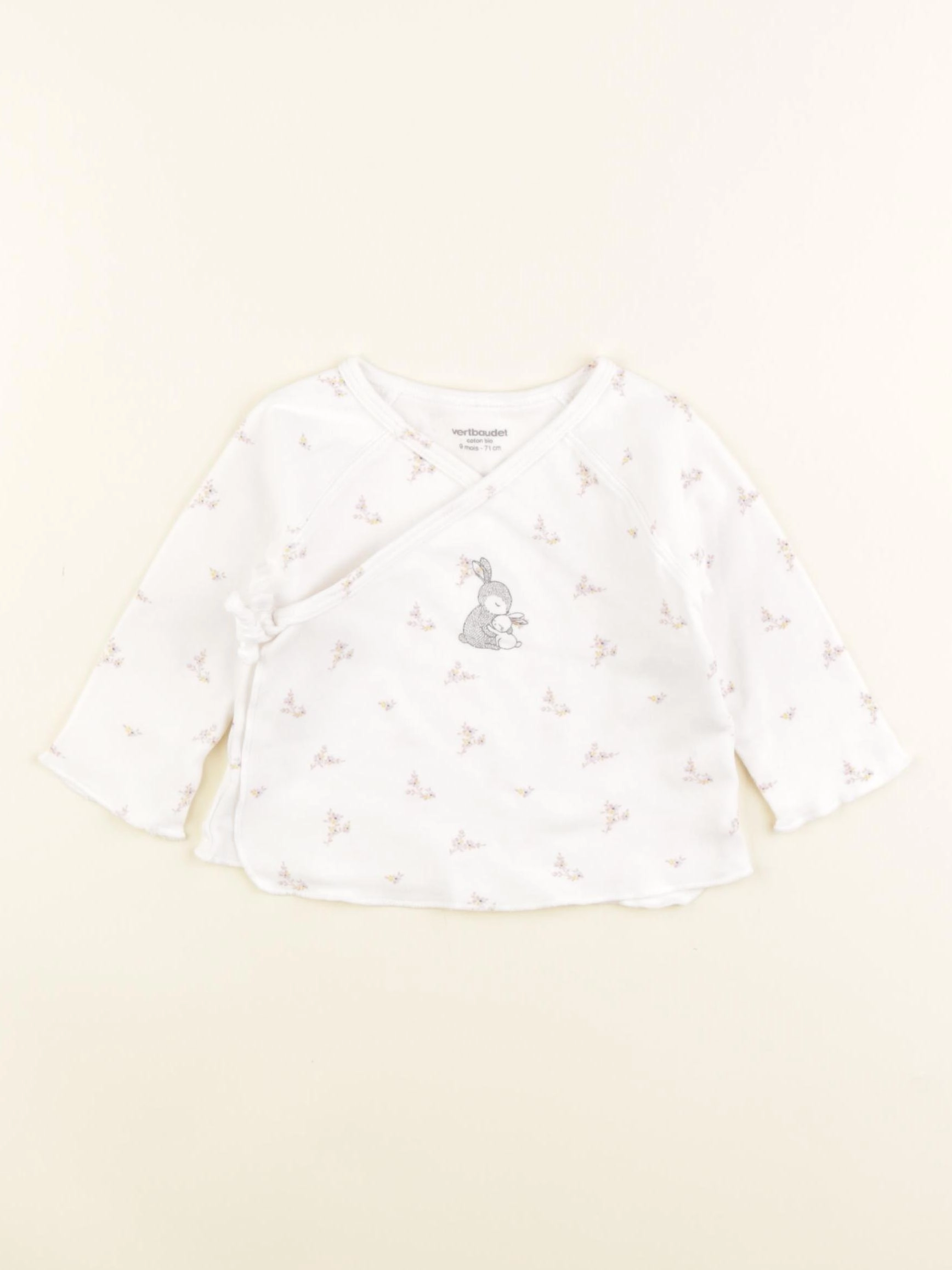 Vertbaudet - tee-shirt blanc - 9 mois