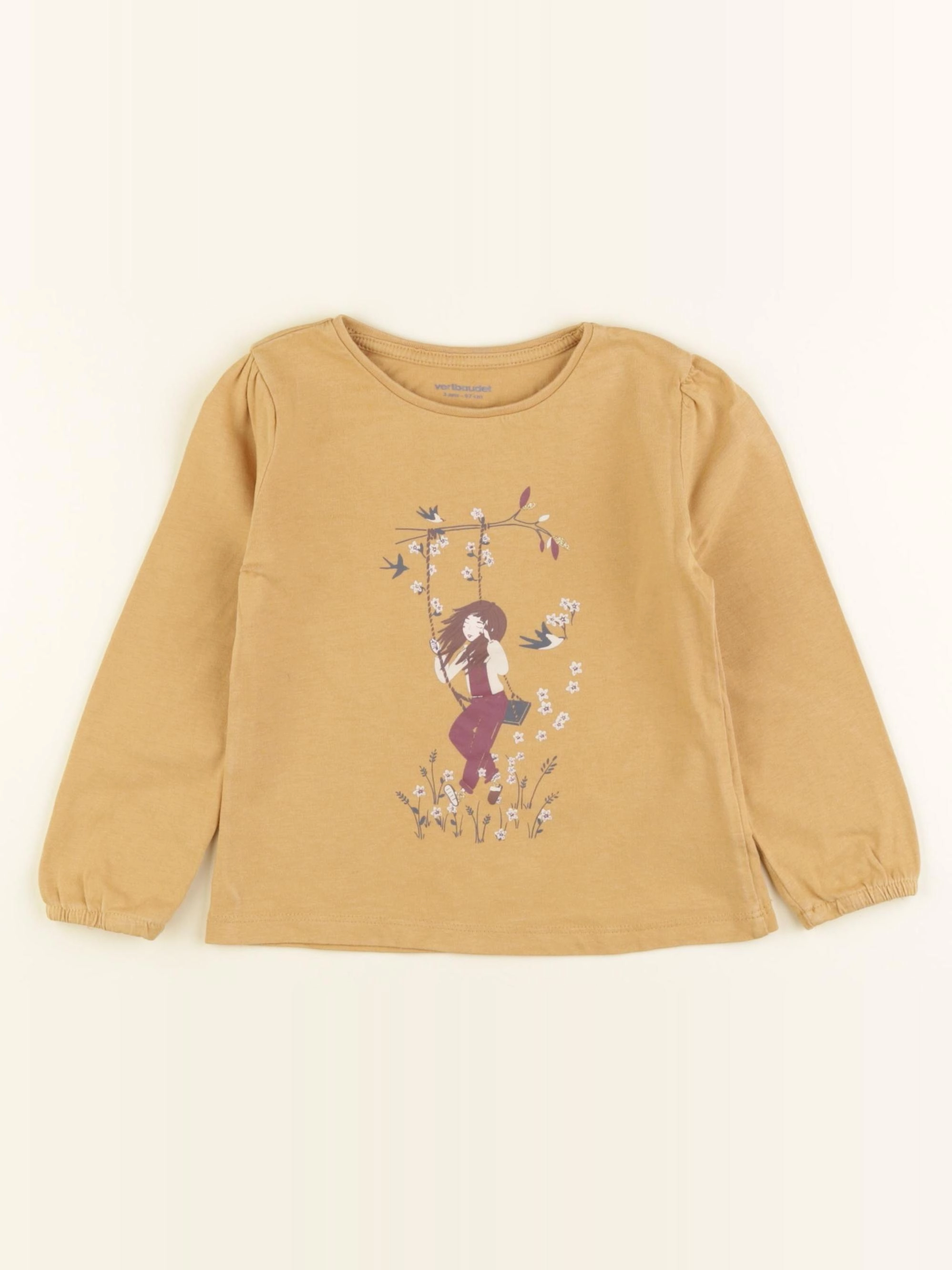 Vertbaudet - tee-shirt jaune - 3 ans
