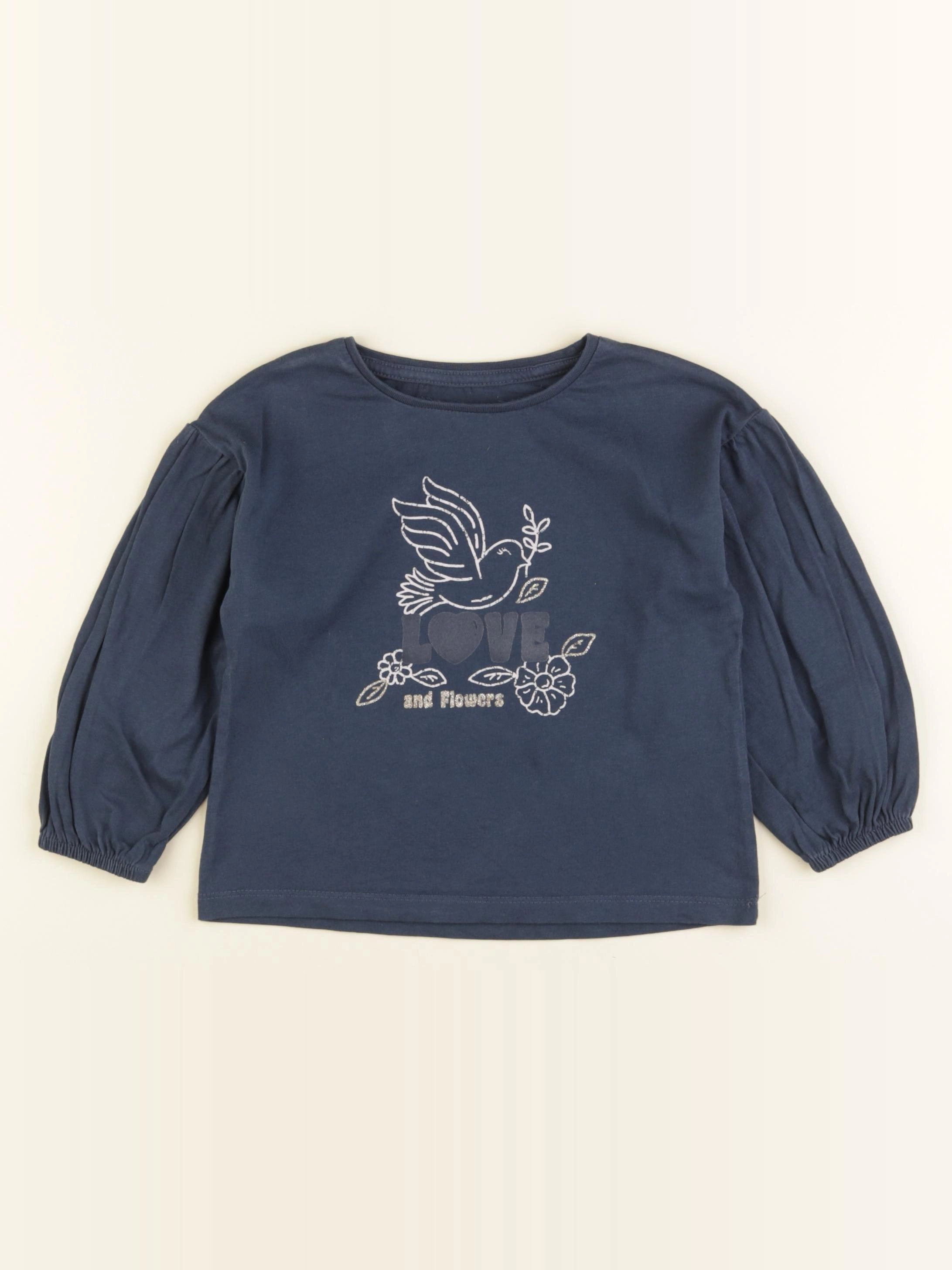 Vertbaudet - tee-shirt bleu - 3 ans