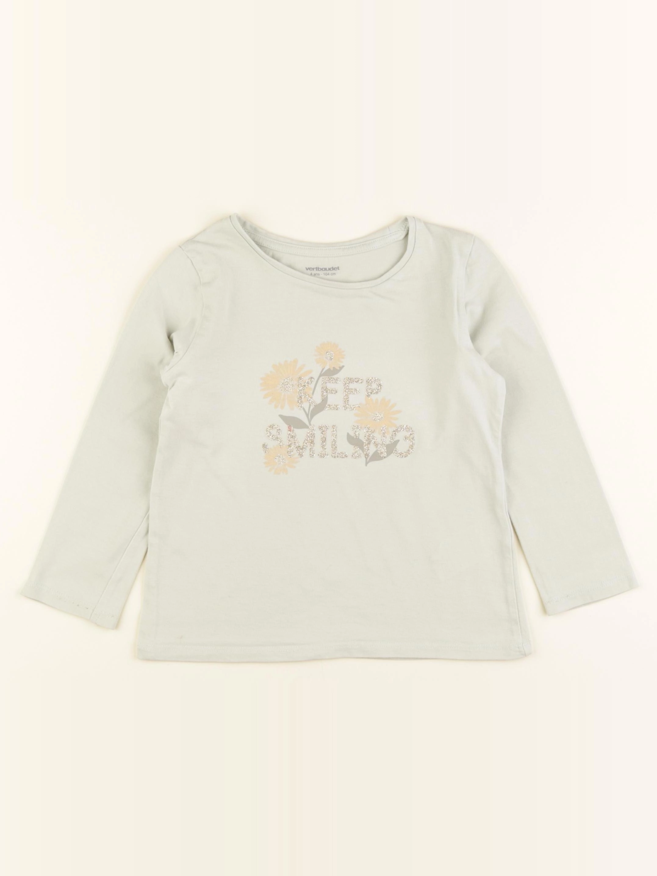 Vertbaudet - tee-shirt vert - 4 ans