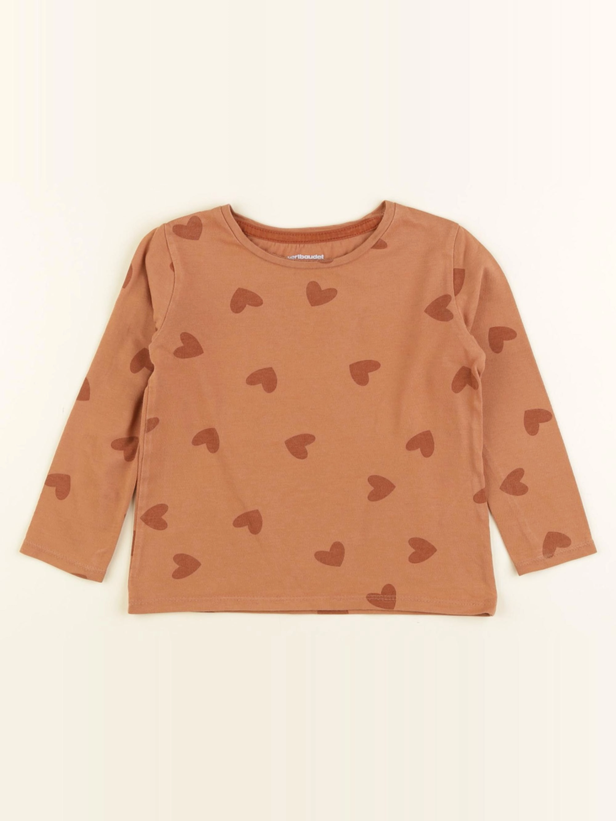 Vertbaudet - tee-shirt marron - 3 ans