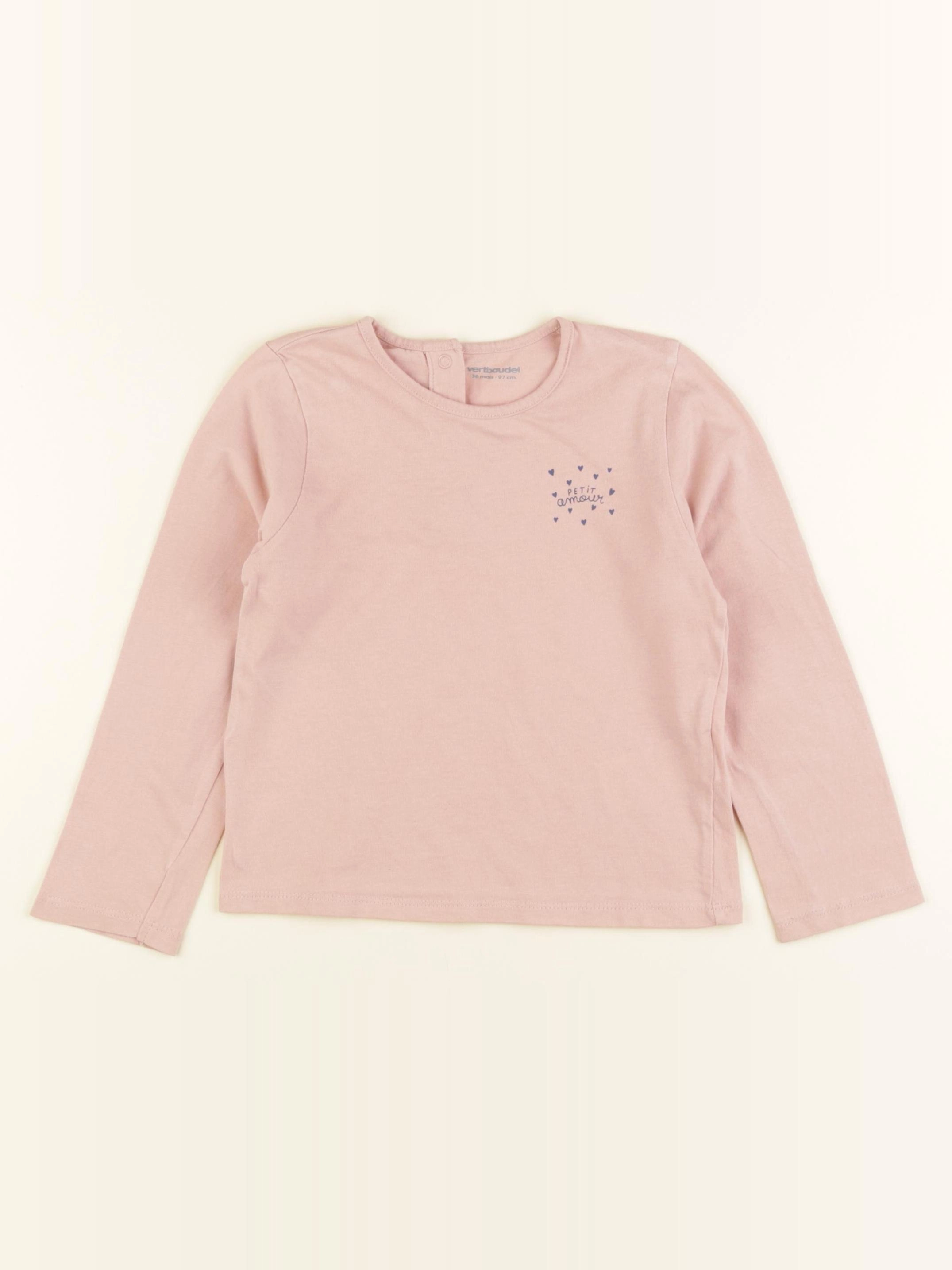 Vertbaudet - tee-shirt rose - 36 mois