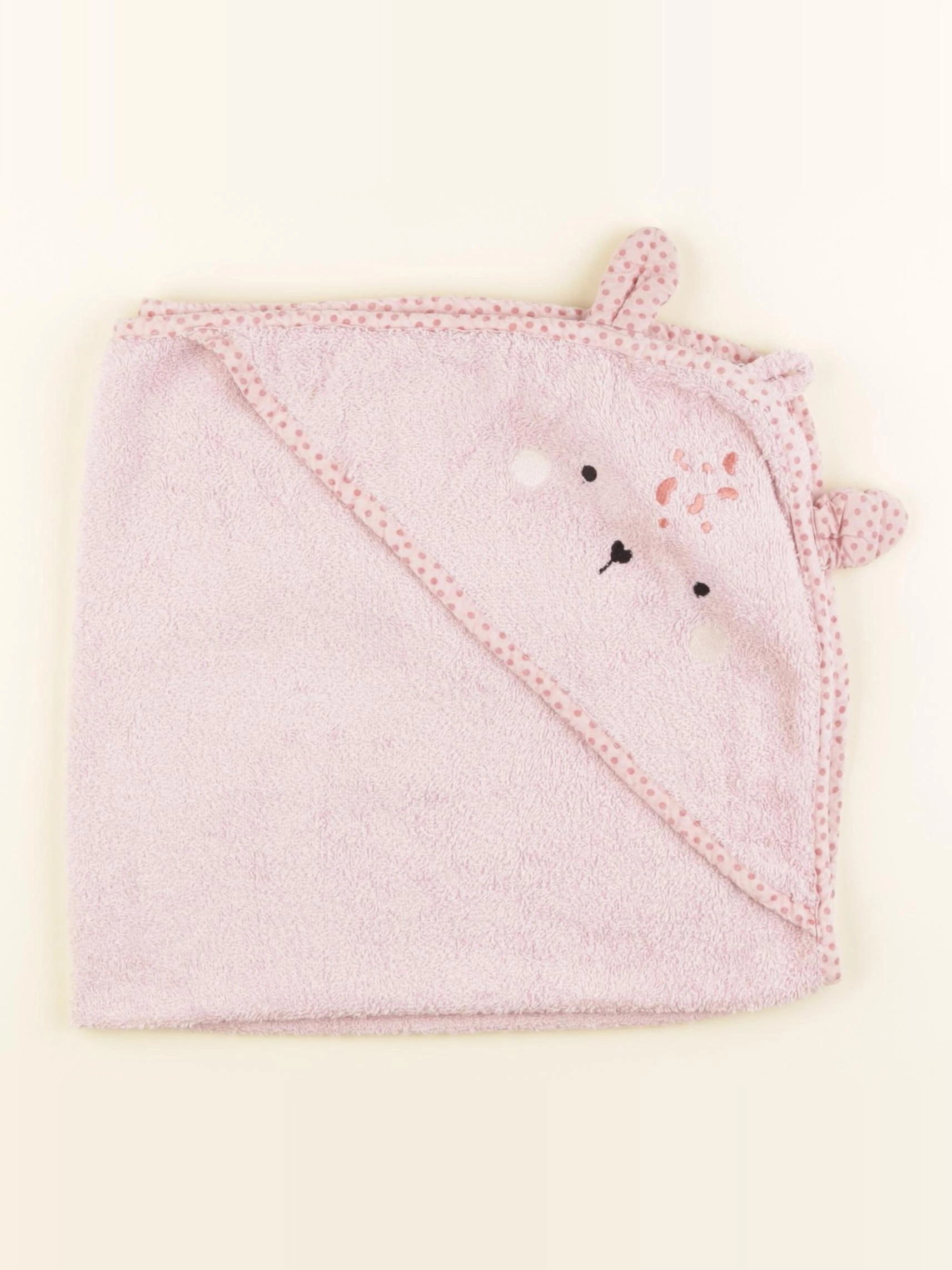 Vertbaudet - cape de bain rose - 0/12 mois