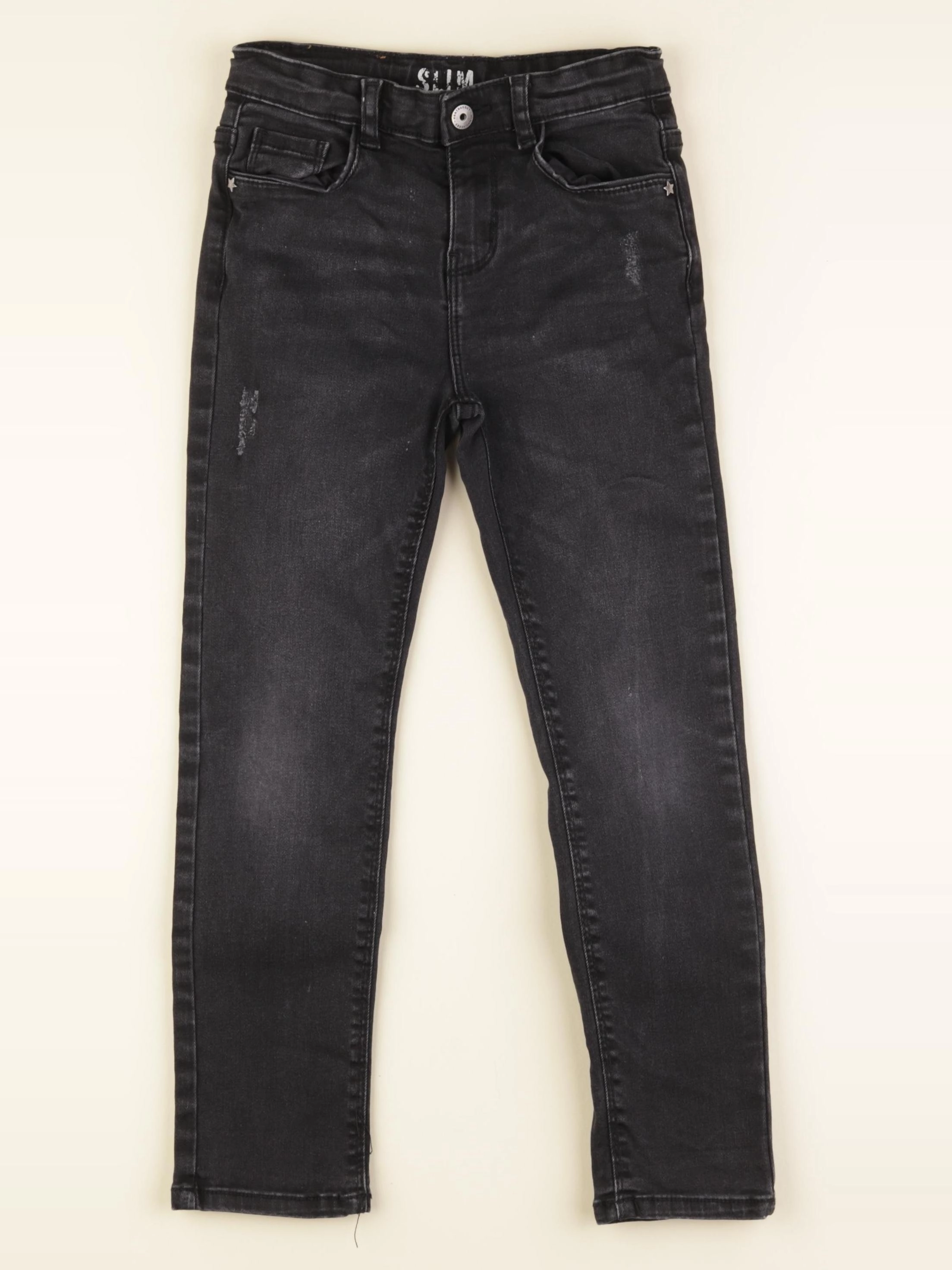 Vertbaudet - jean gris - 7 ans