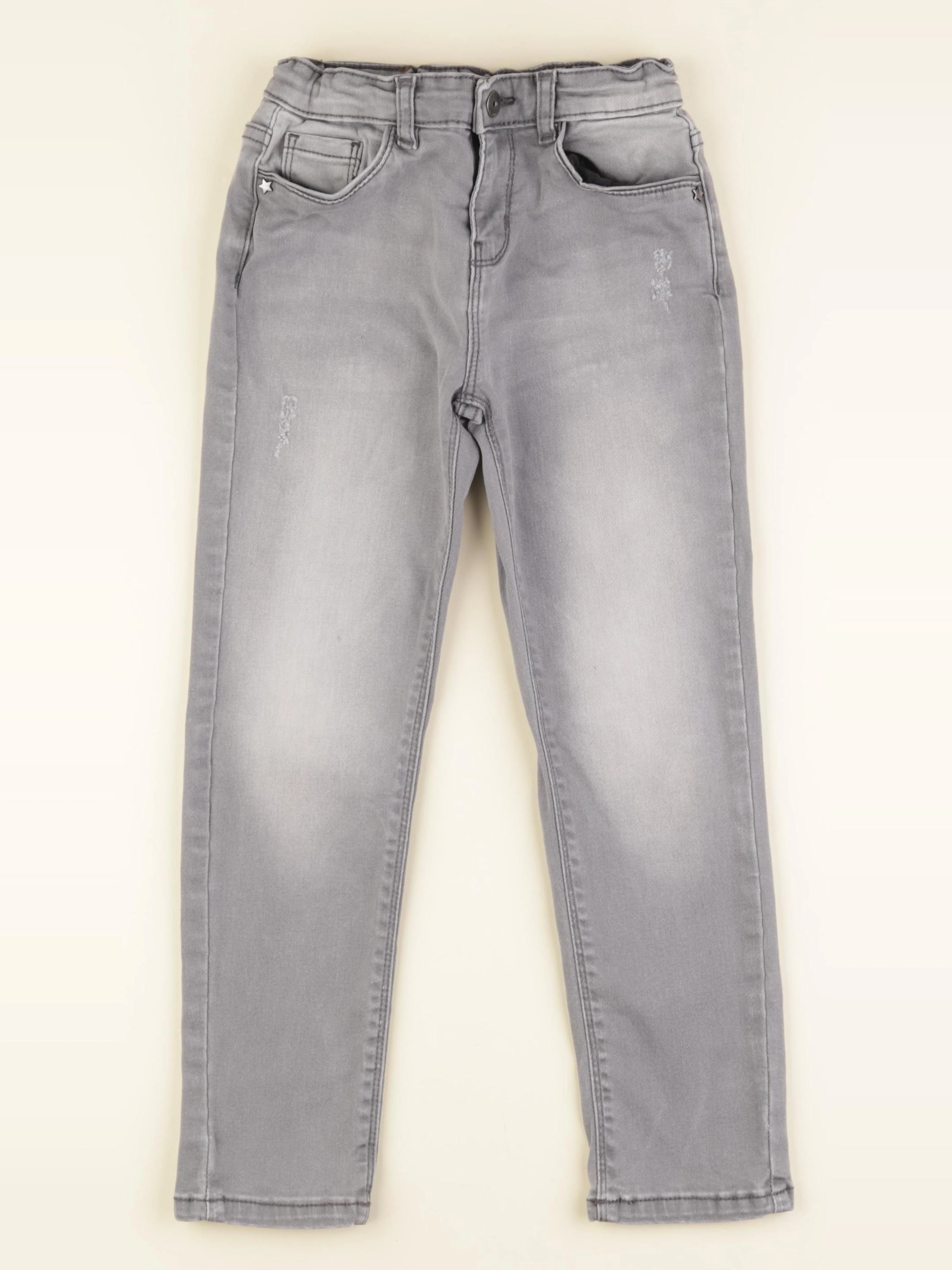 Vertbaudet - jean gris - 7 ans