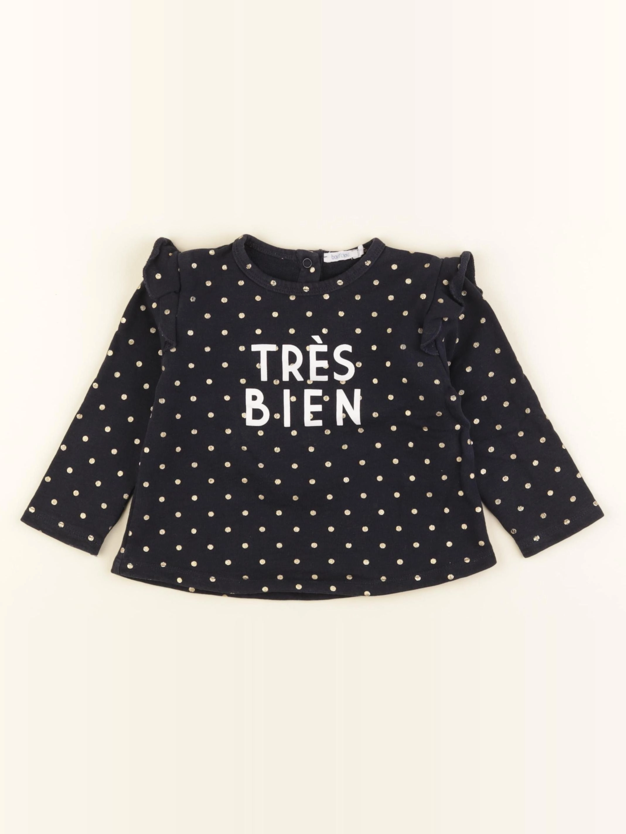 Boutchou - sweat bleu, or - 24 mois