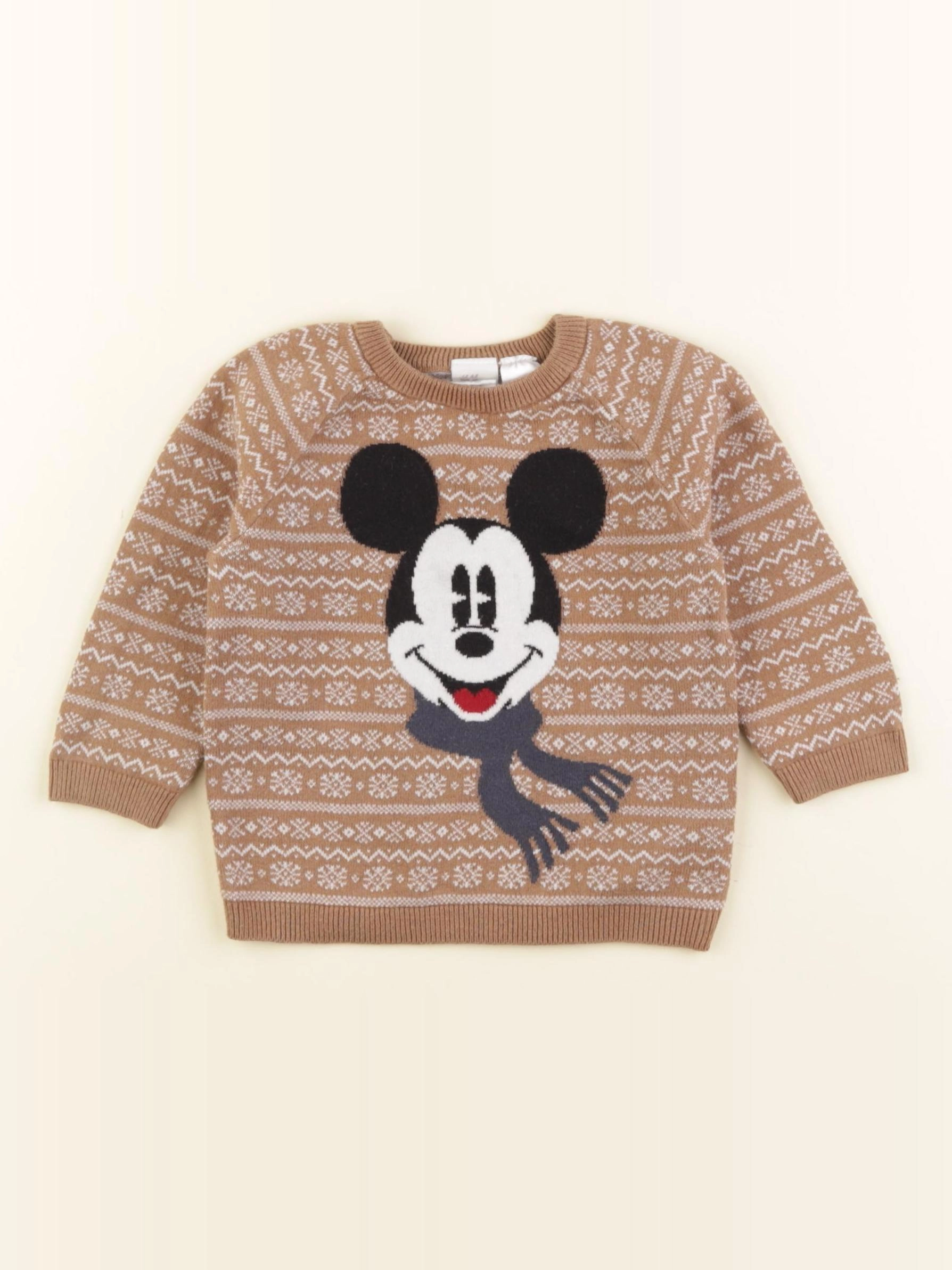 H&M - pull marron - 4/6 mois