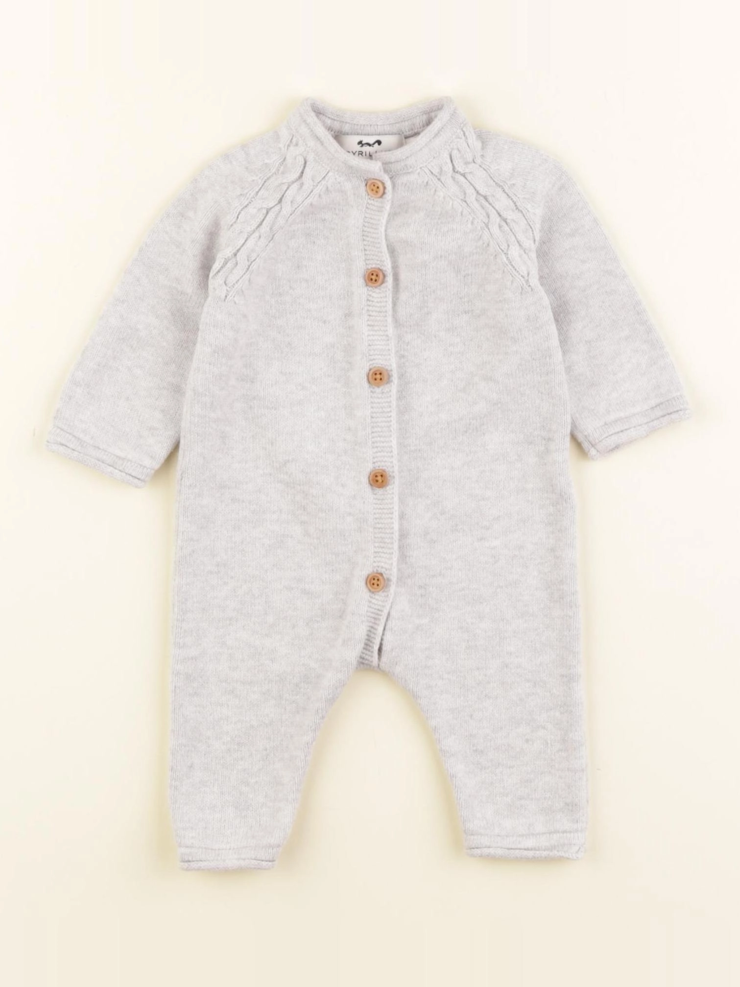 Cyrillus - combinaison gris - 1 mois