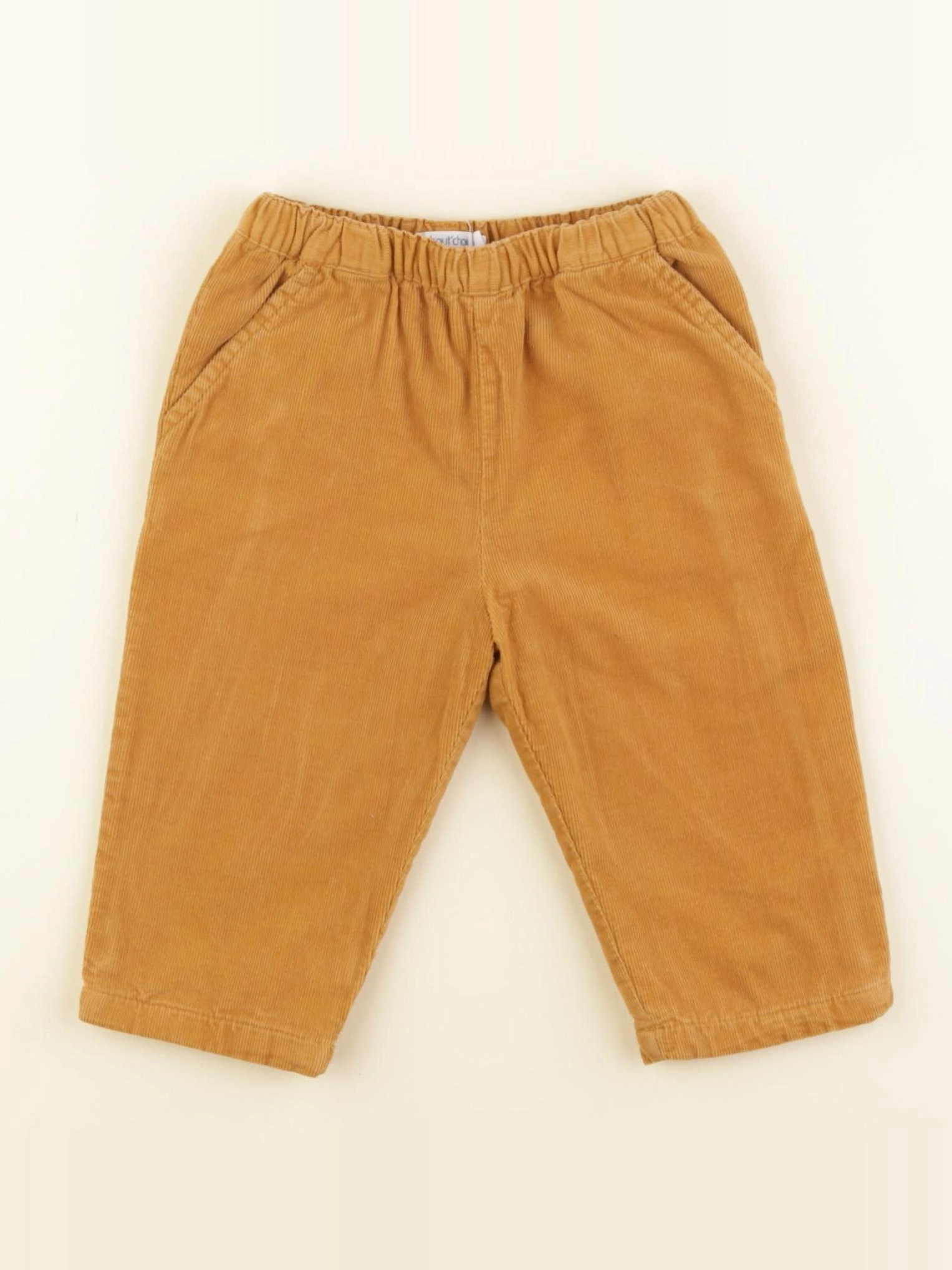 Boutchou - pantalon doublé jaune - 6 mois